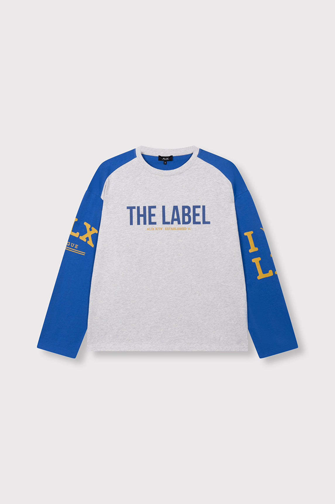 ALIX The Label Mix Longsleeve T-Shirt in Hellgrau meliert – Ansicht 2