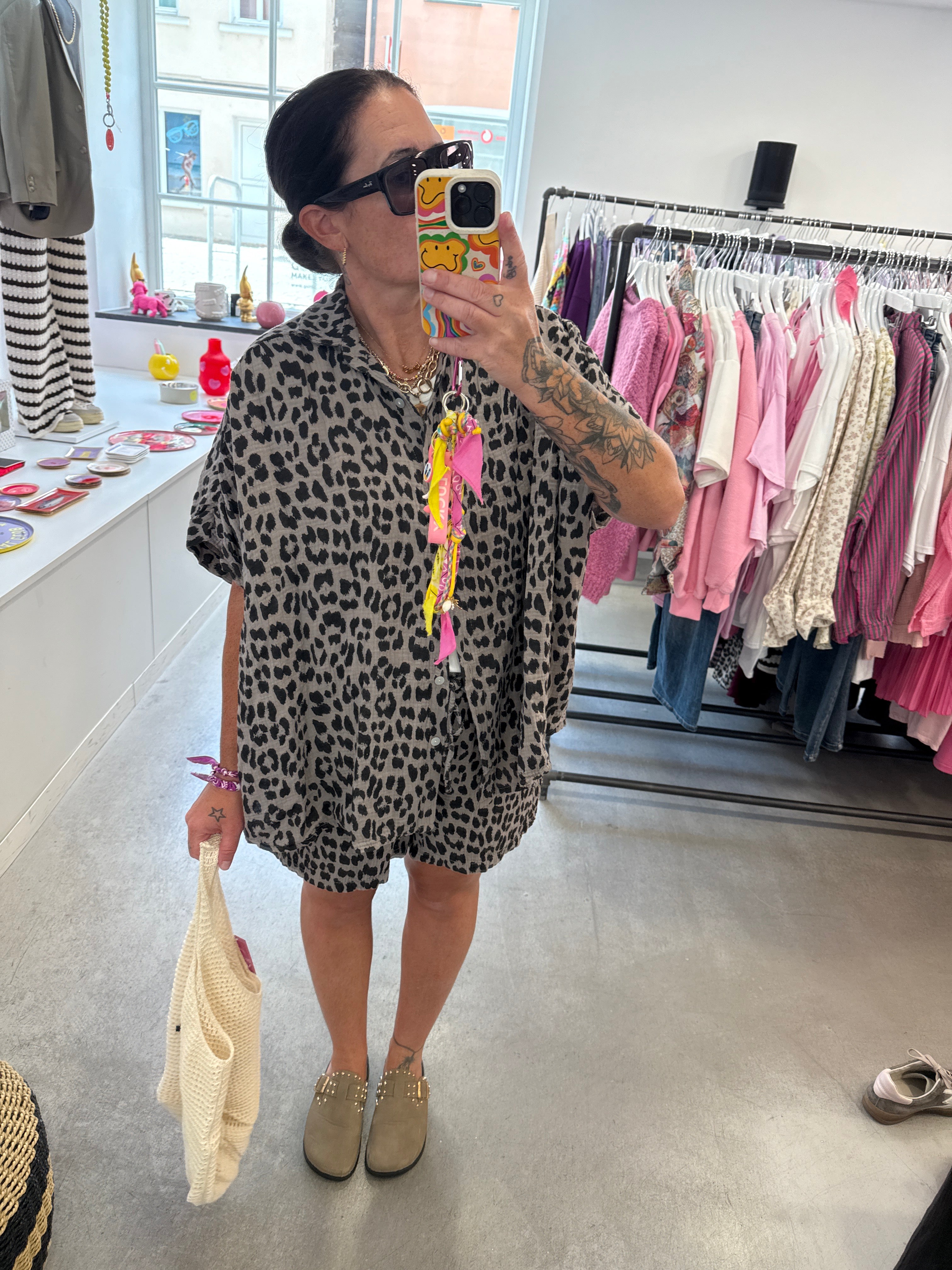Bluse Musselin Leo short