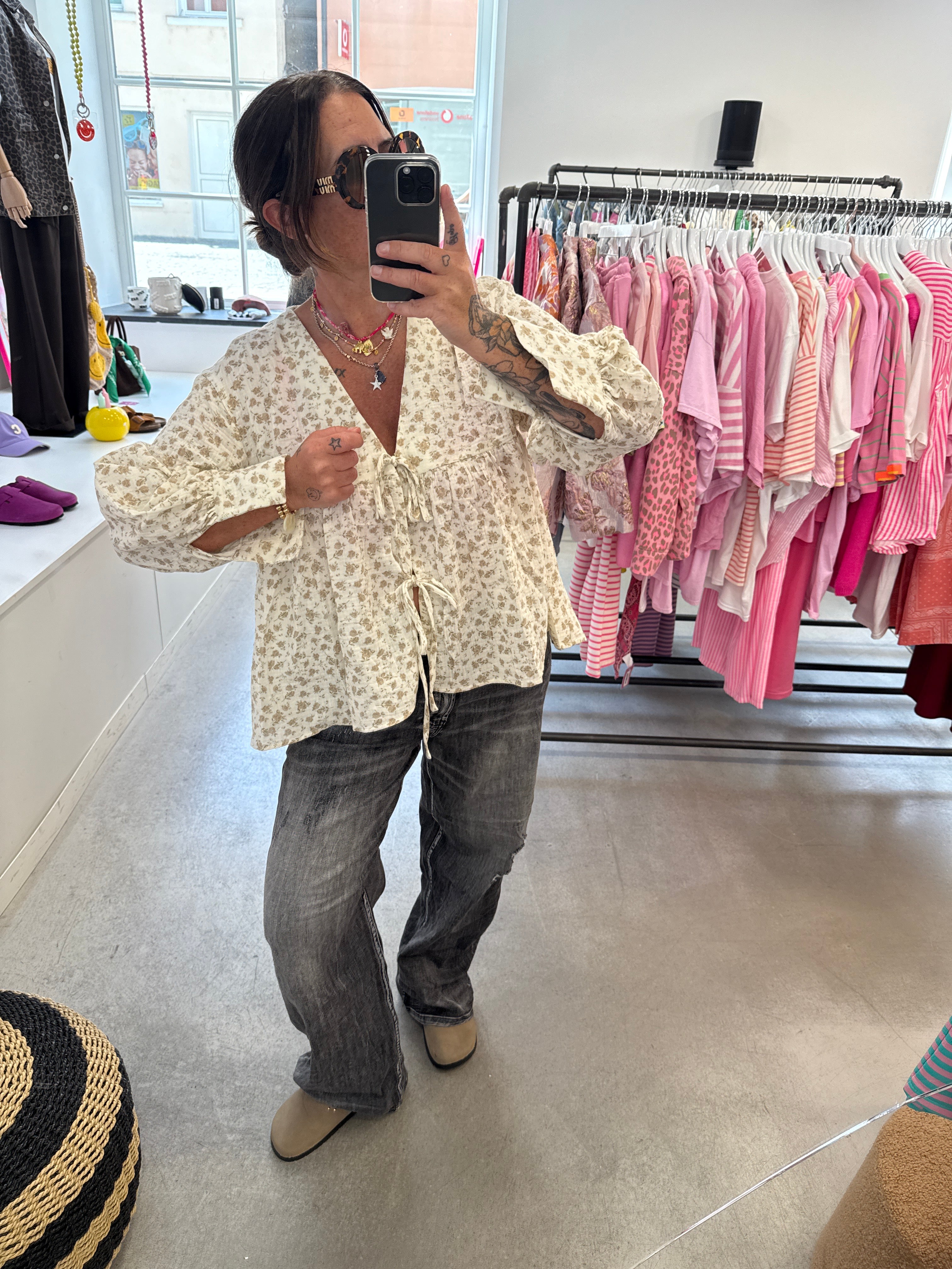 Bluse Flower Hippie