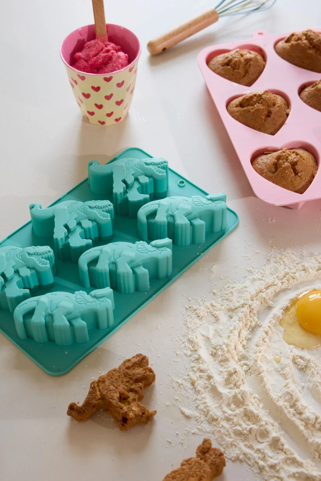 Rice Dinosaurier Silikon Backform - Mint