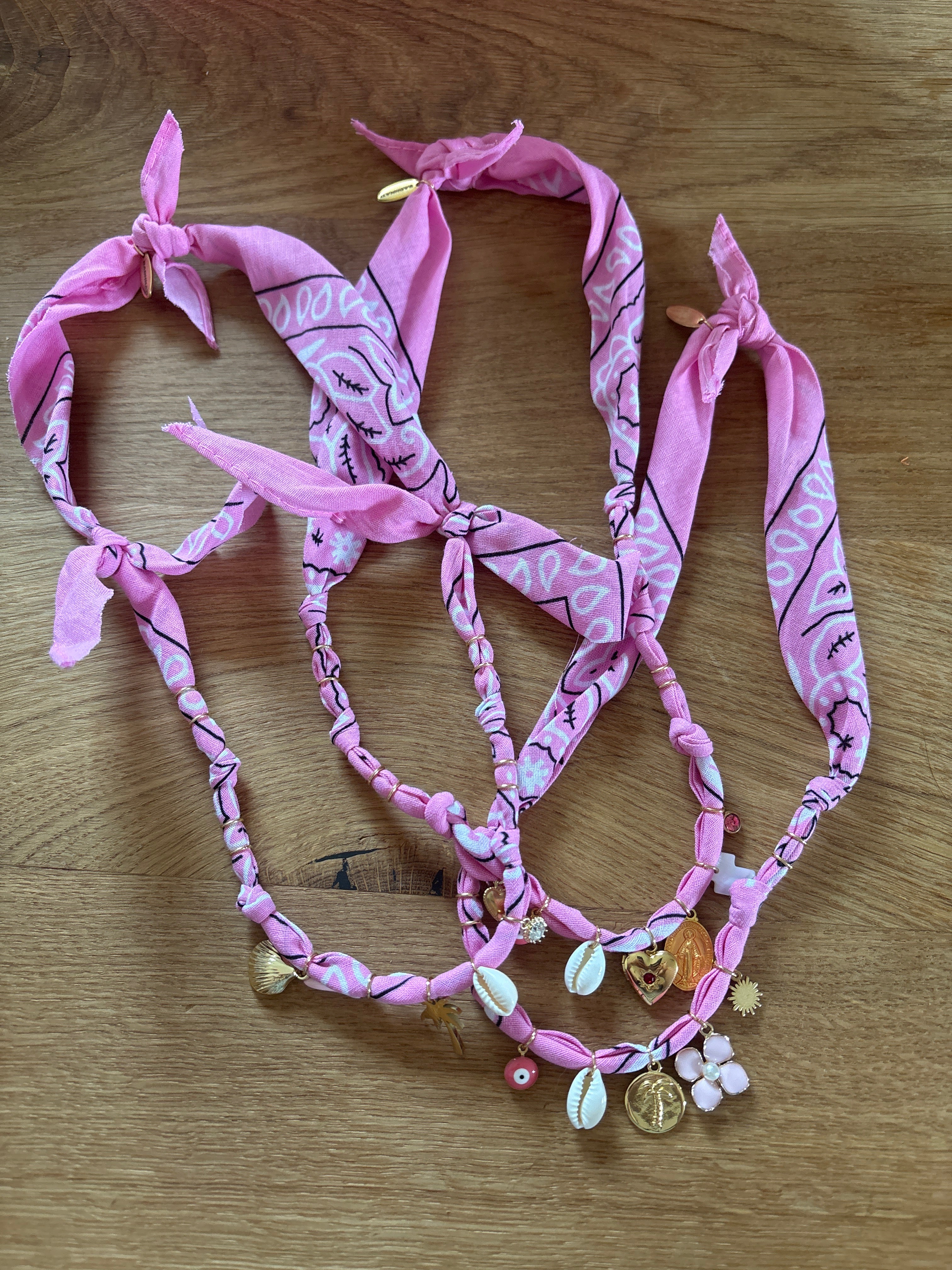Kette Bandana rosa-pink