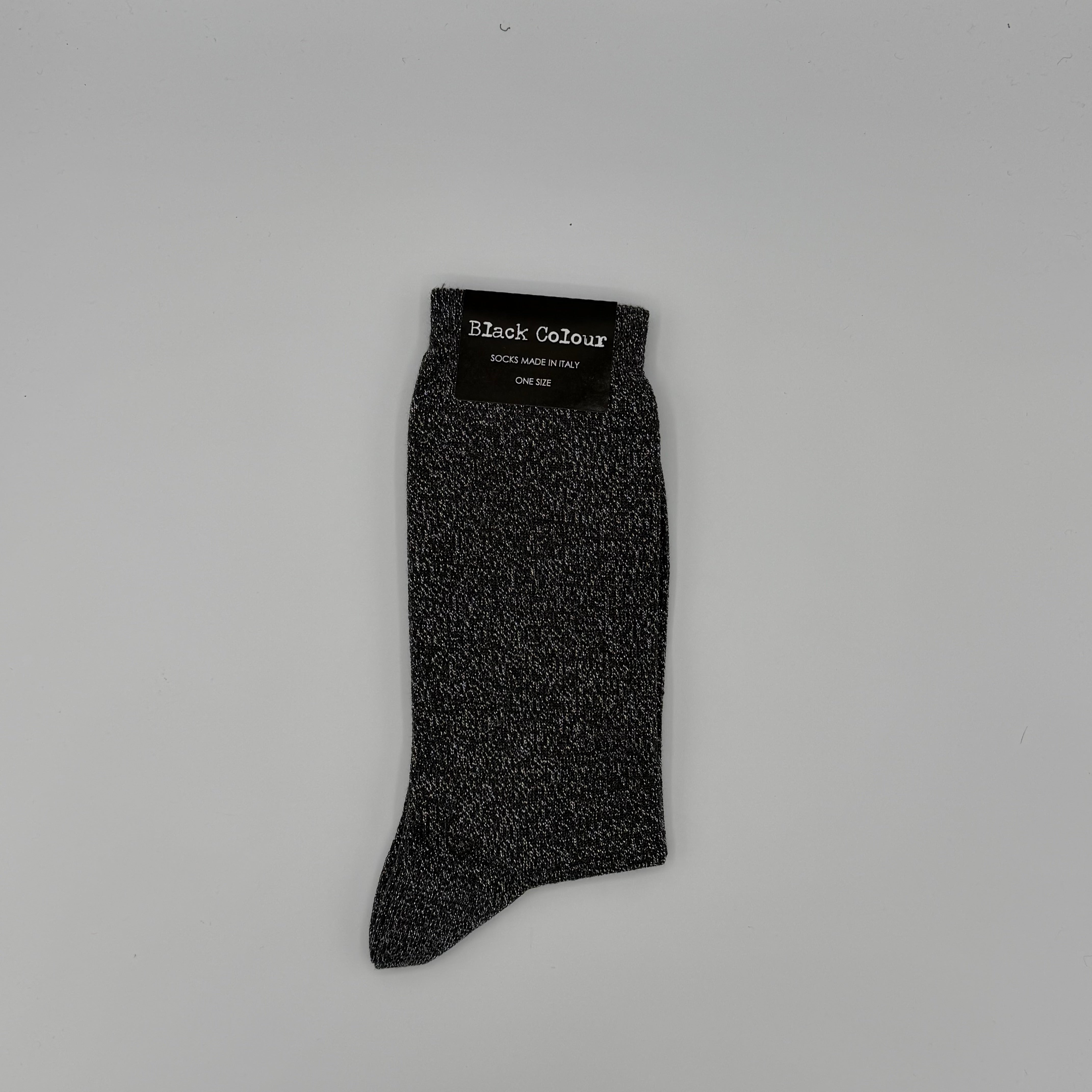 Socken Black Colour Glitzer