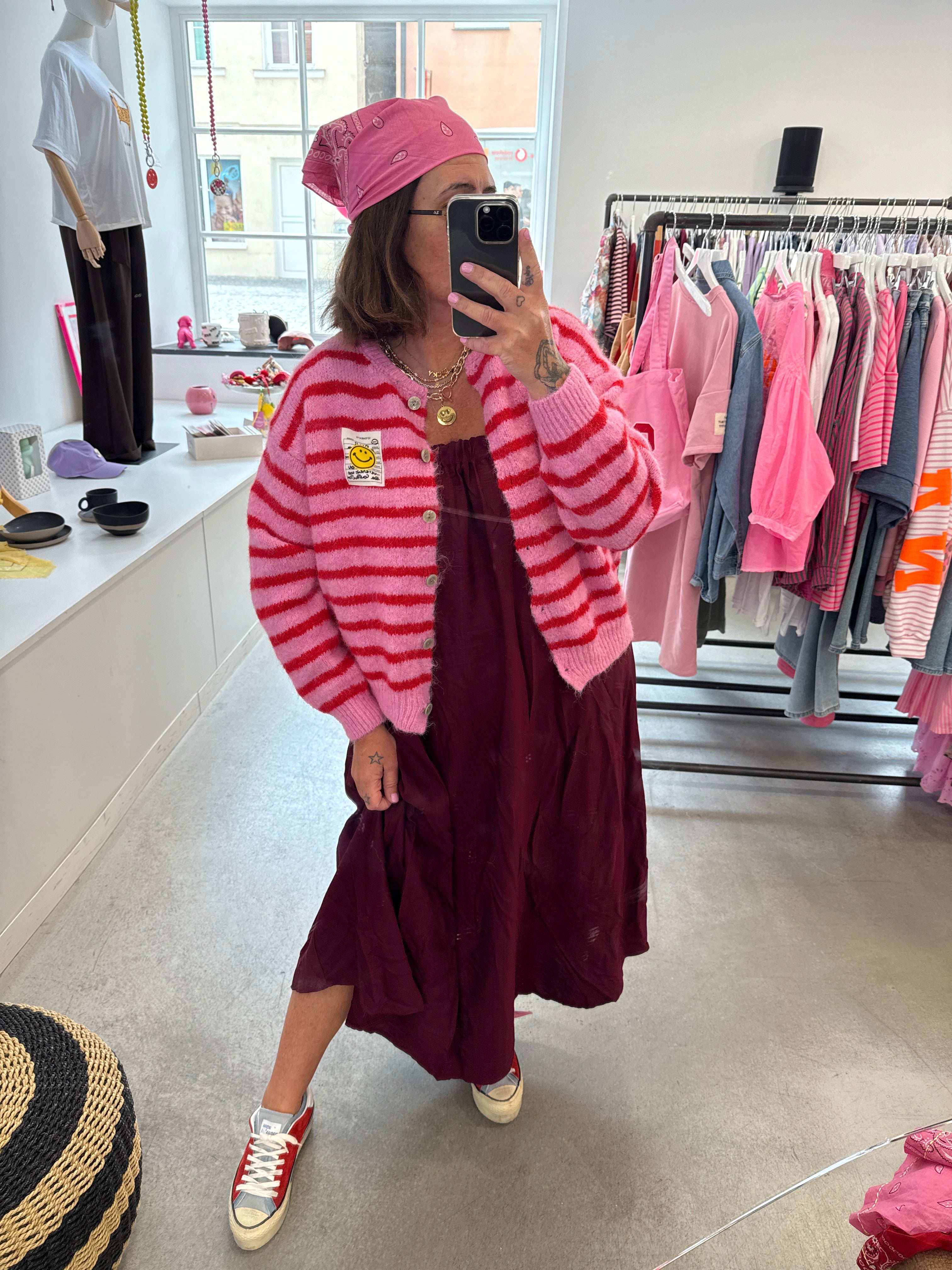 Cardigan Smiley Stripe