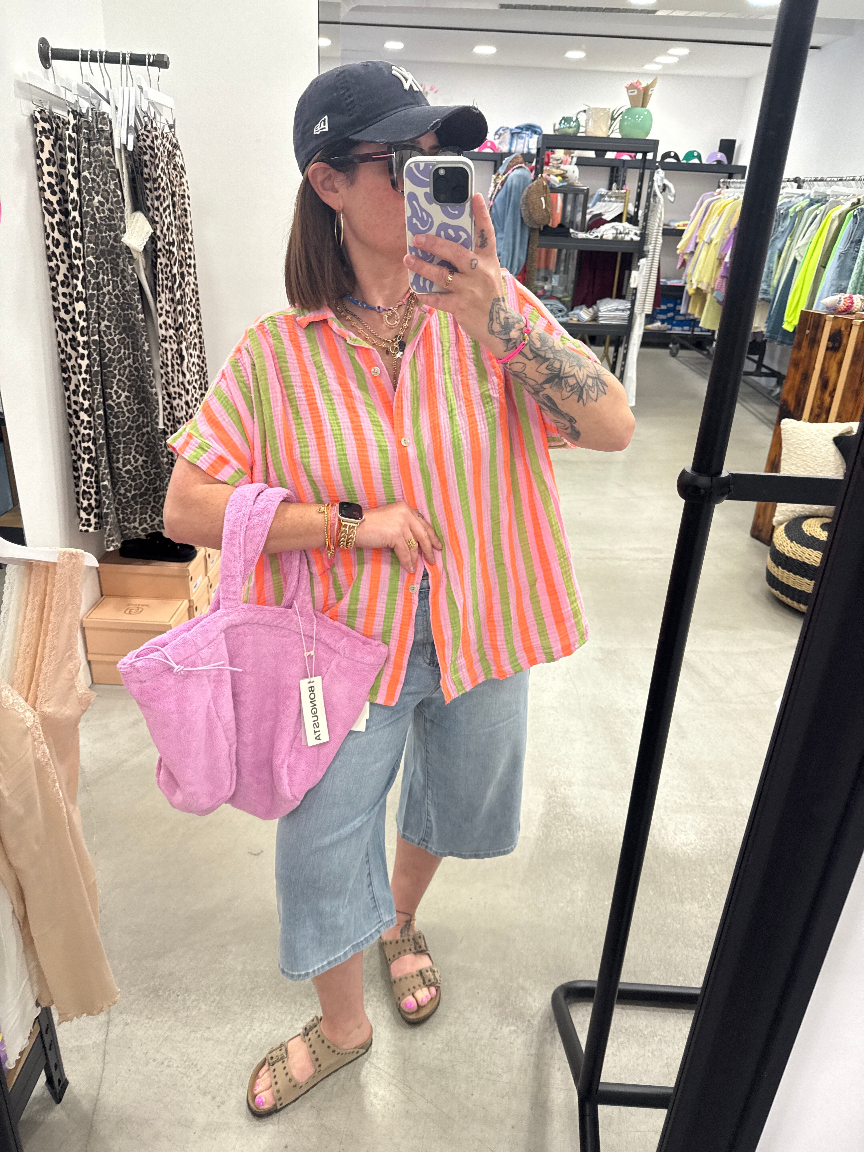 Bluse Musselin Stripe