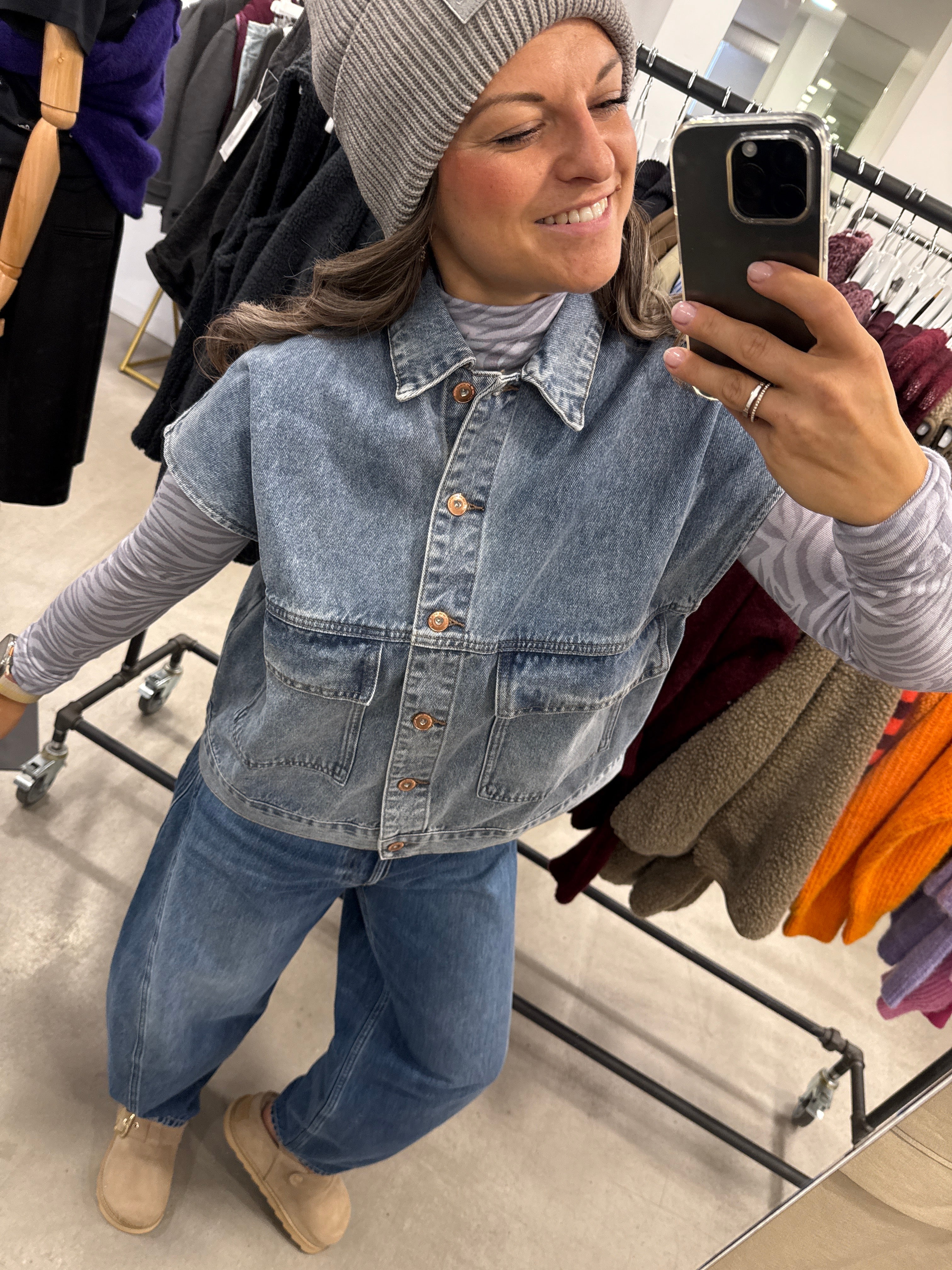 Weste Jeans Short