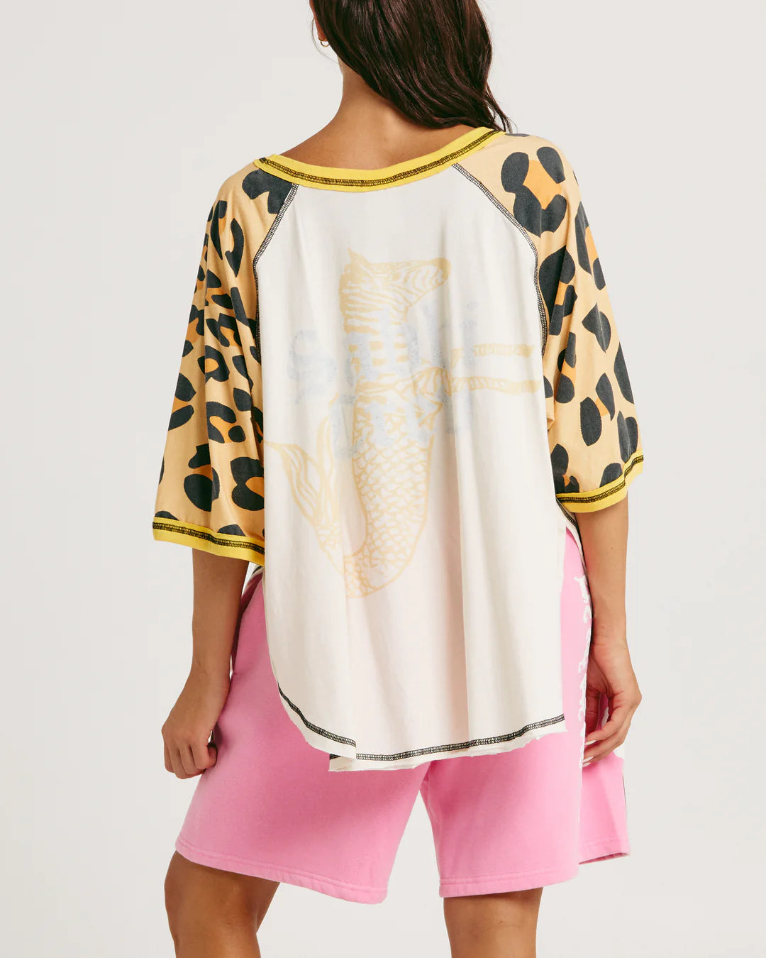 Sabbi THE 67 RAGLAN TEE LEOPARD