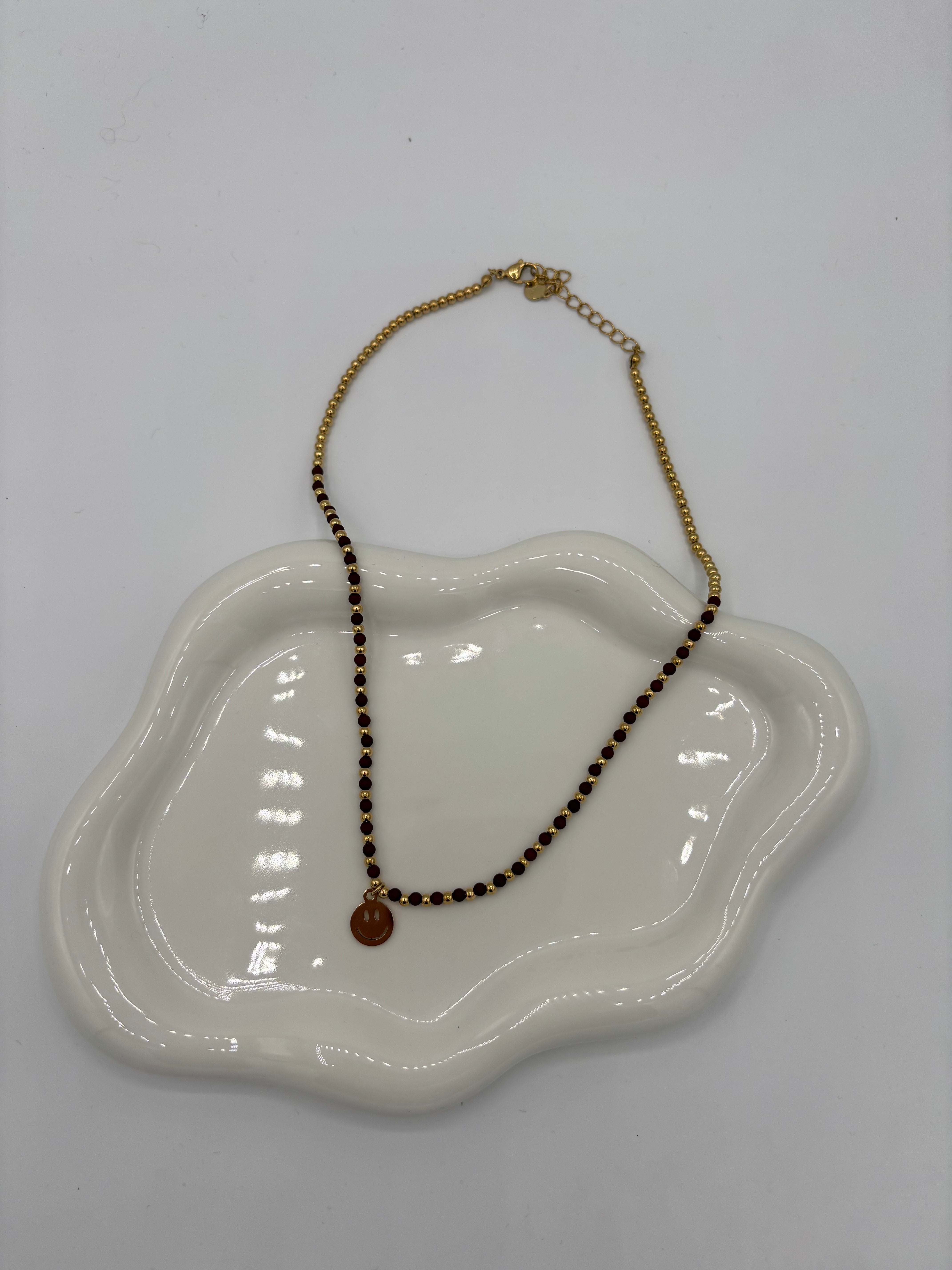 Smiley Kette Halfway Bordeaux