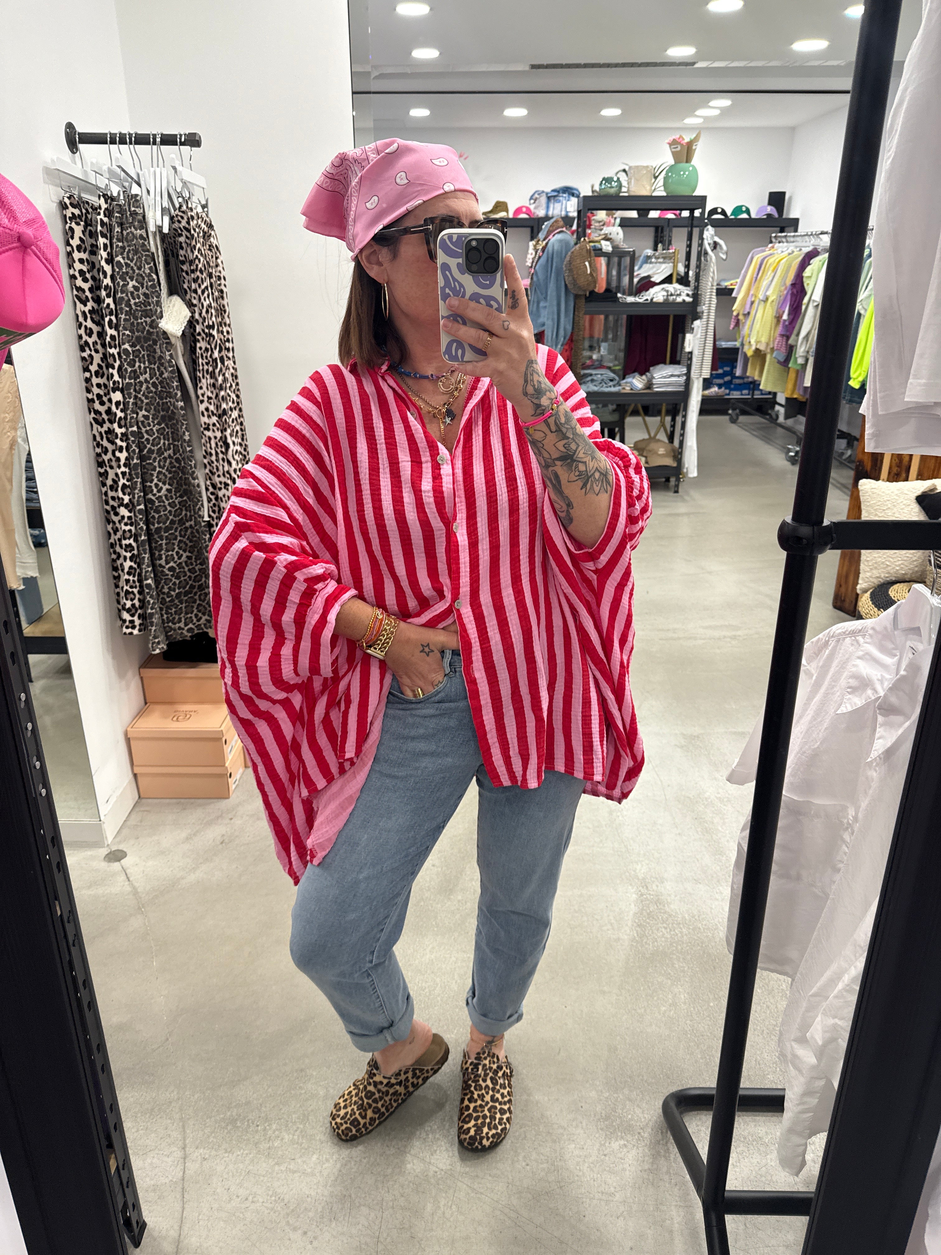 Bluse Oversize Stripe