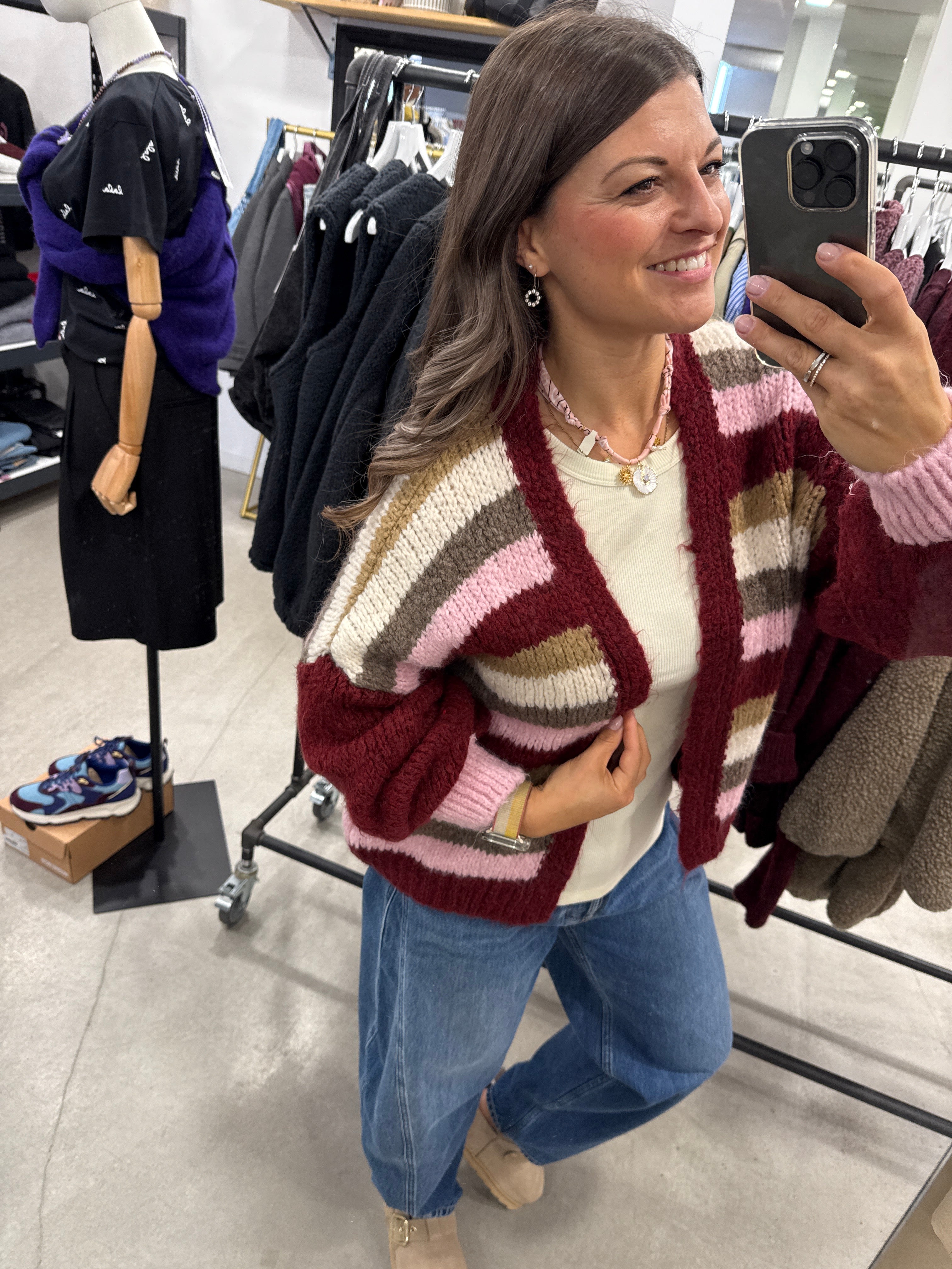 Cardigan Pastell Stripe