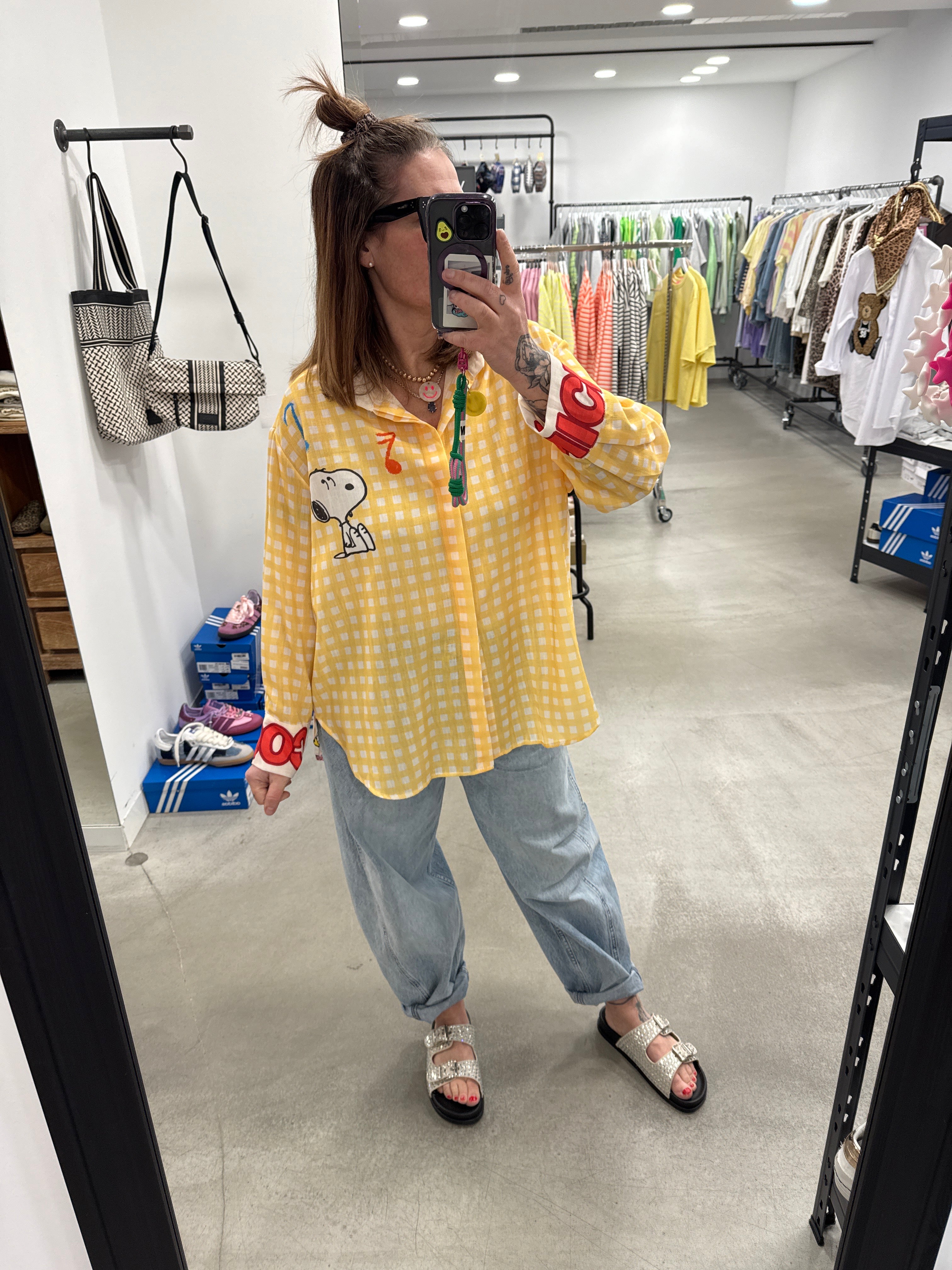 Bluse Cartoon yellow