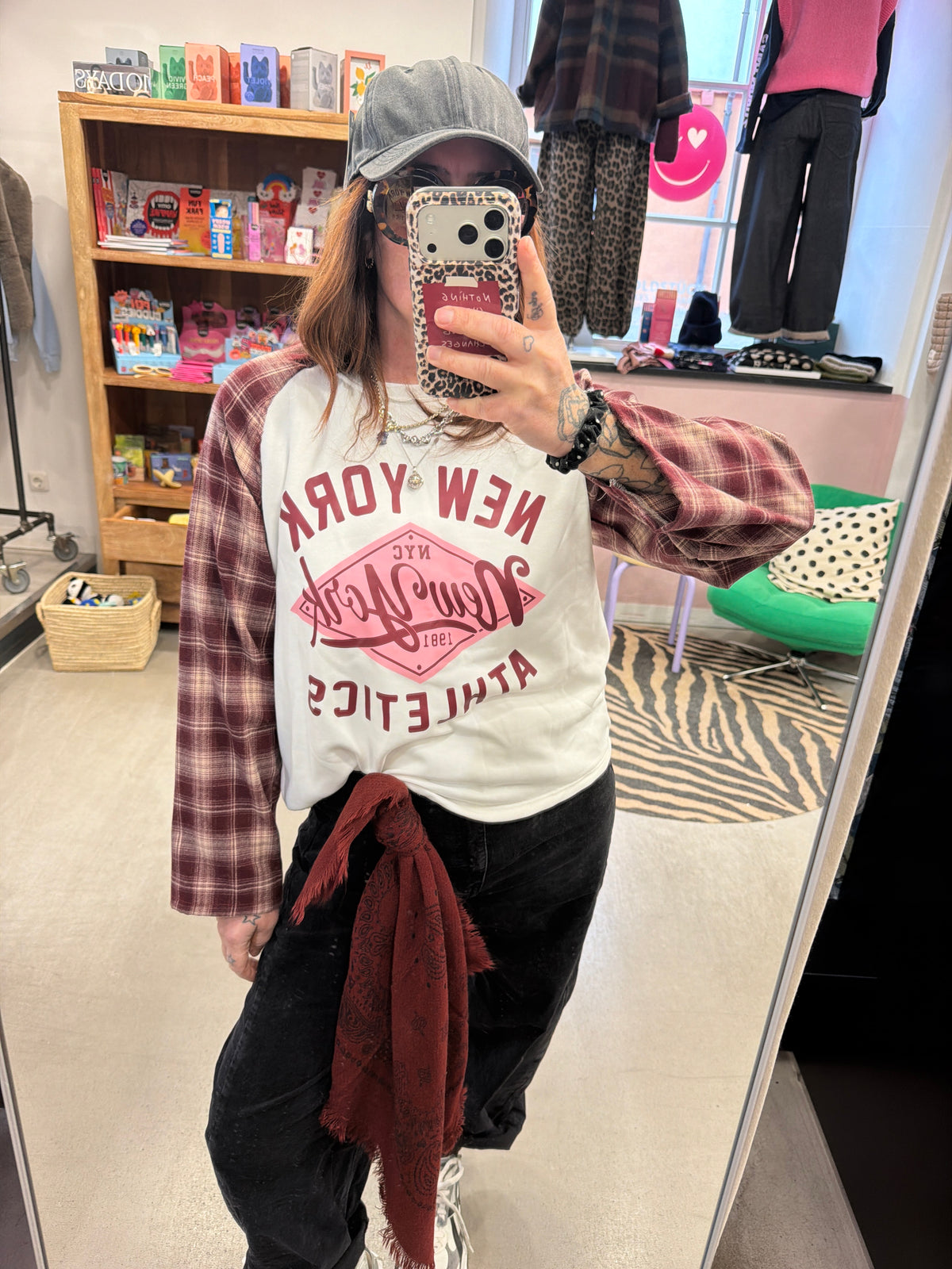 Longsleeve New York karriert