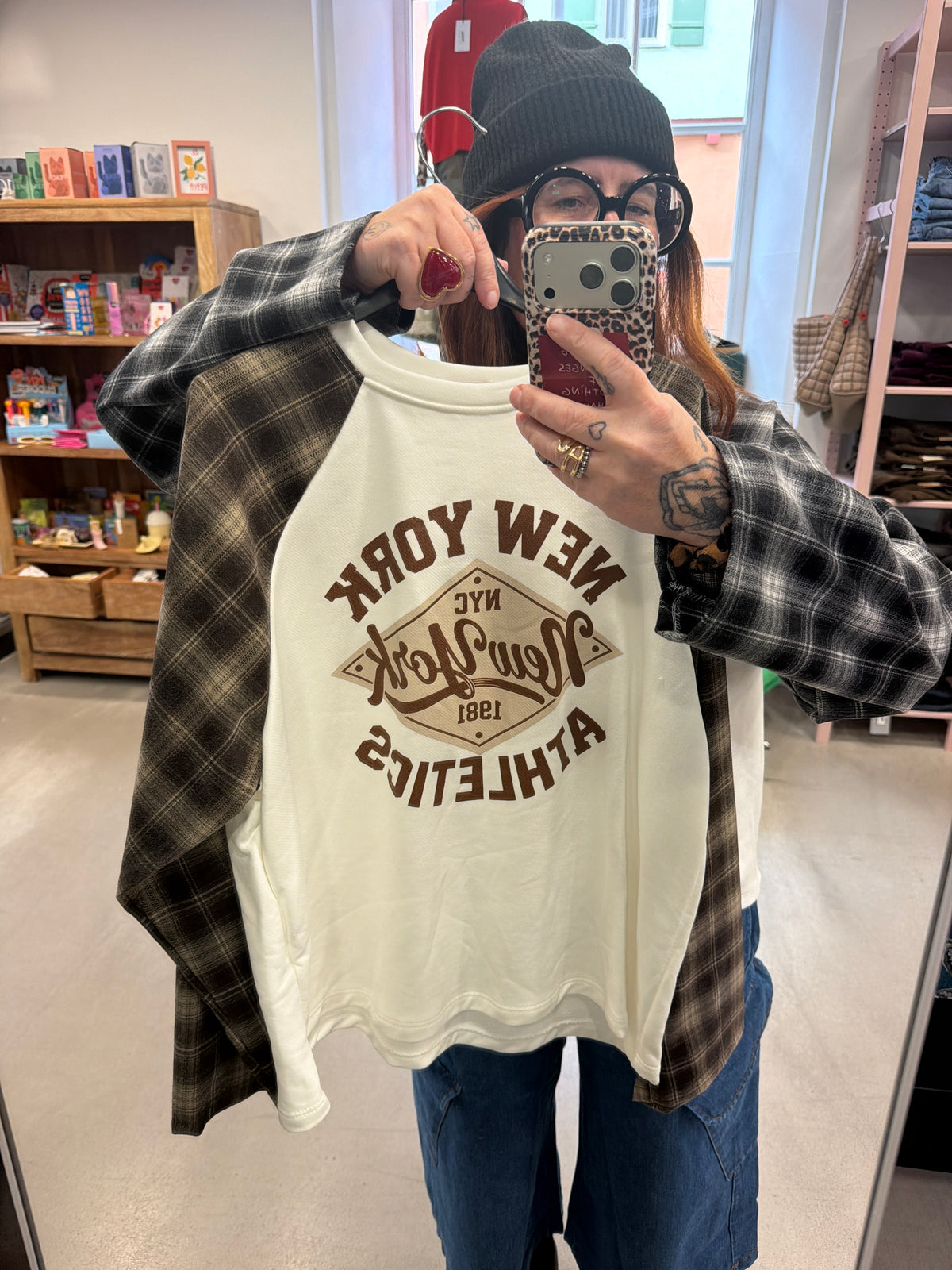 Longsleeve New York kariert
