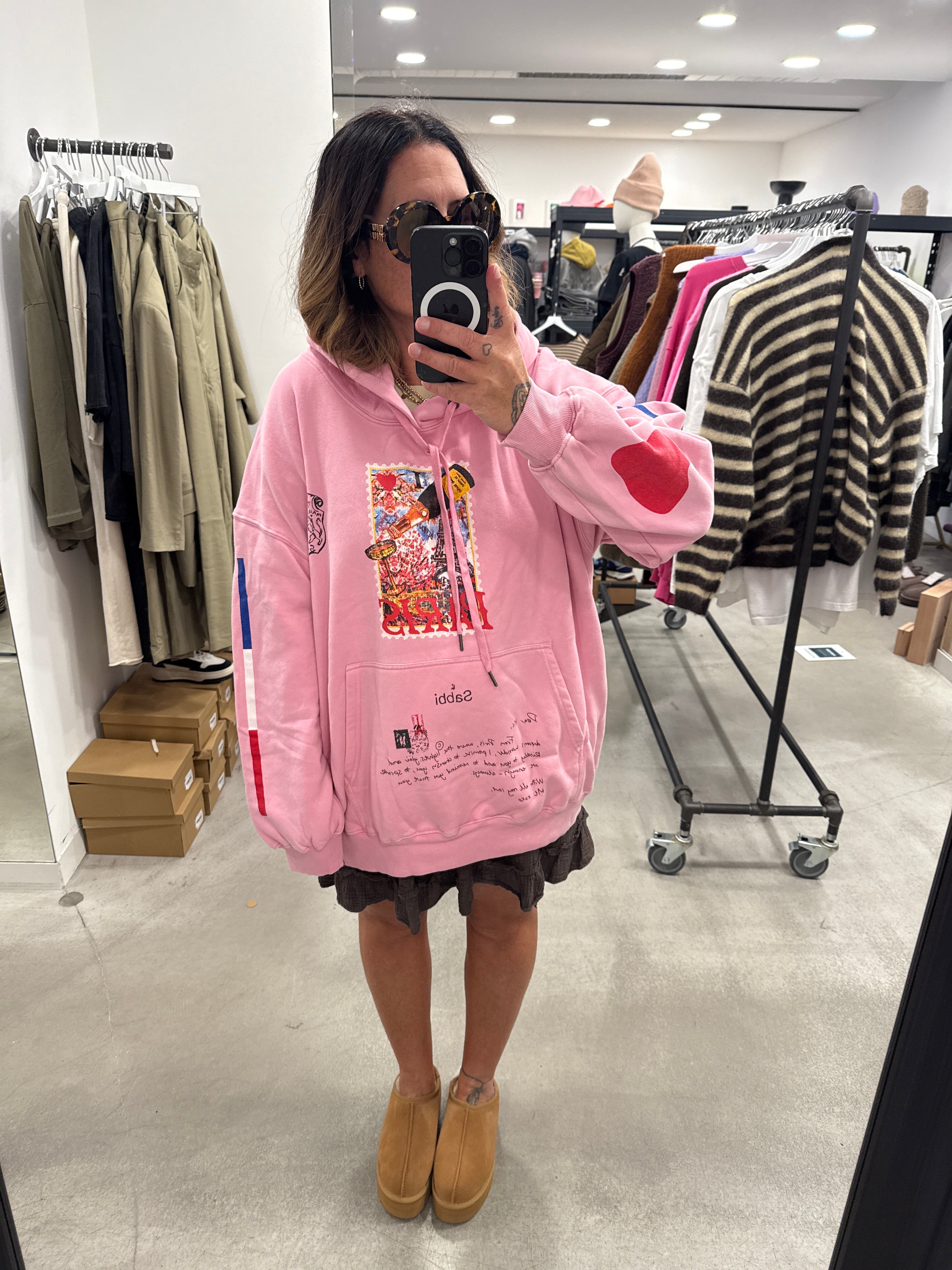 Hoodie Sabbi Paris pink