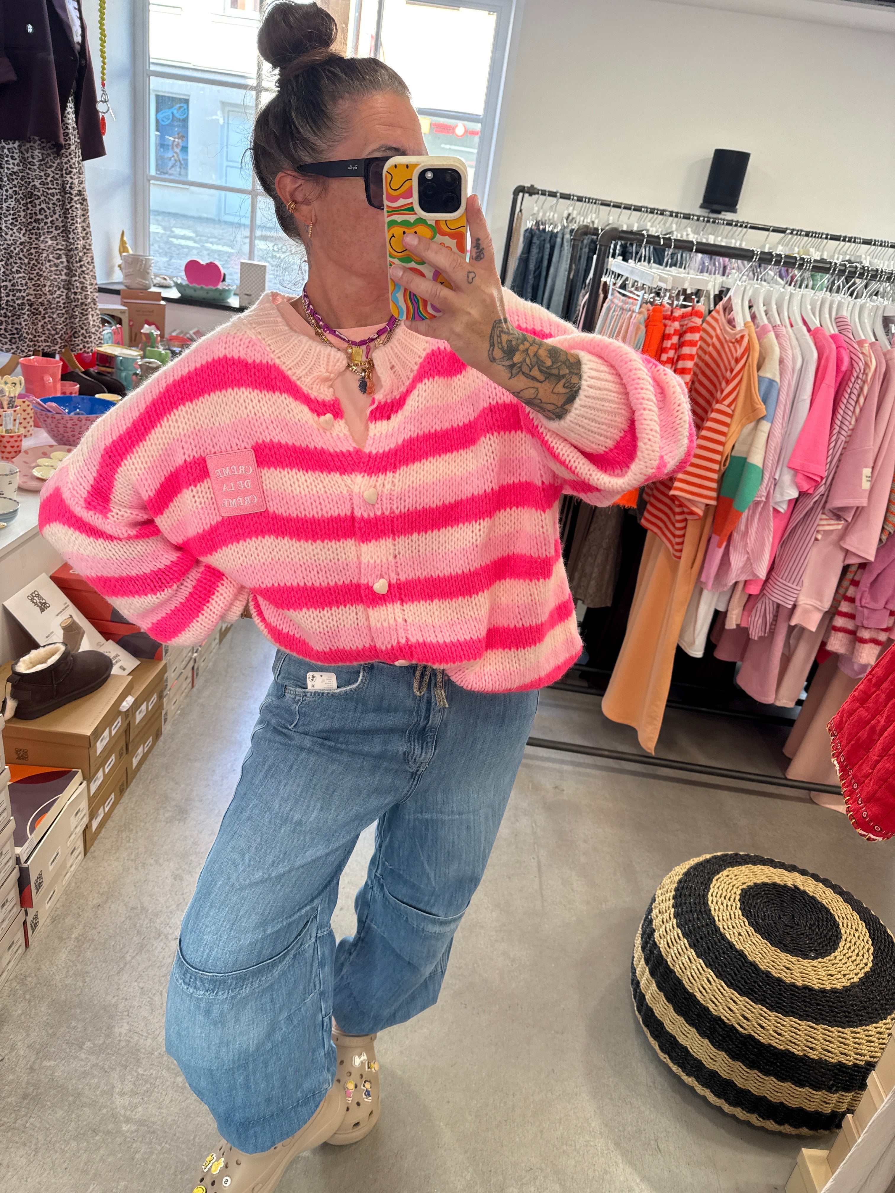 Cardigan Creme stripe