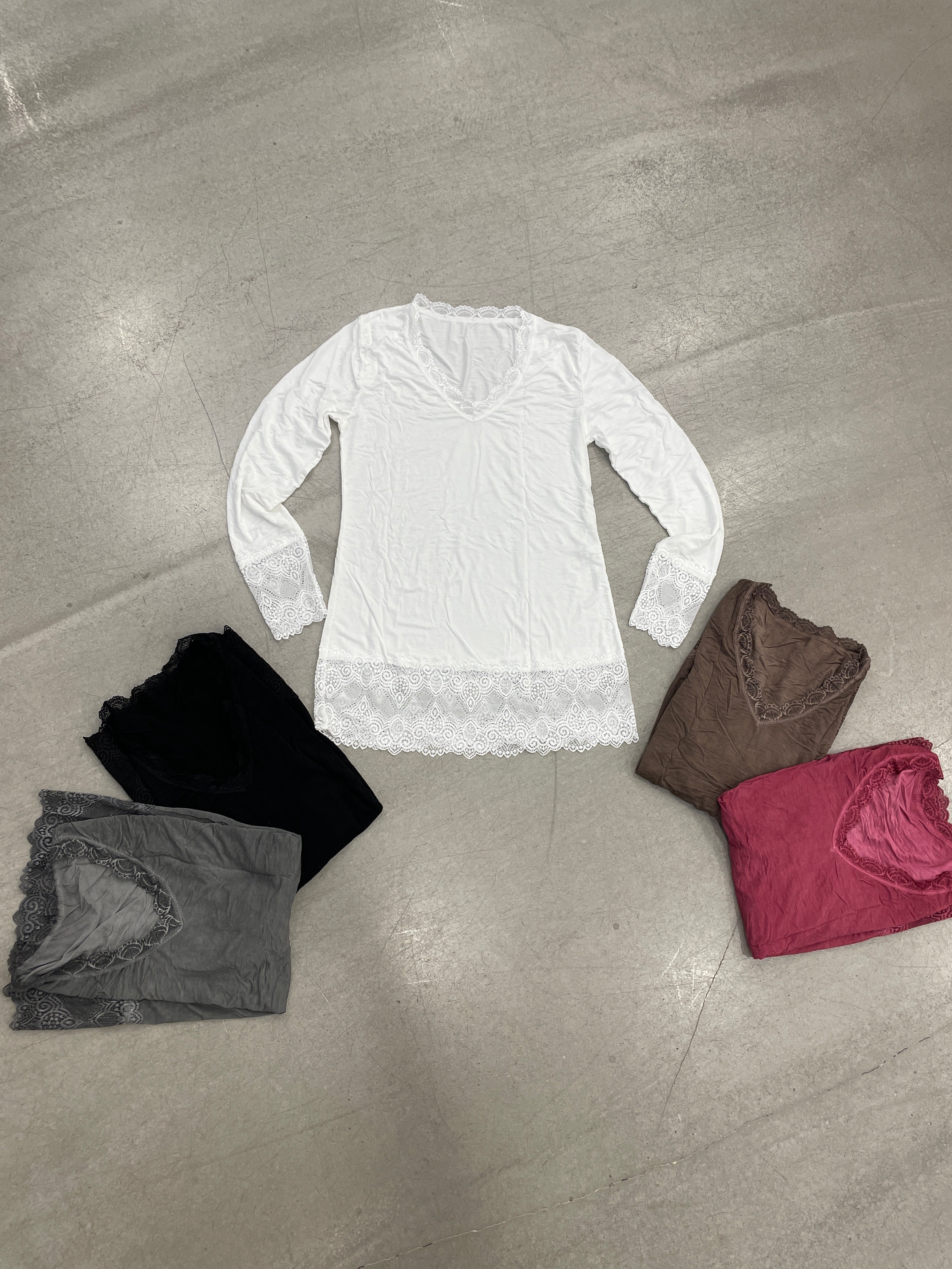 Longsleeve Kragenspitze