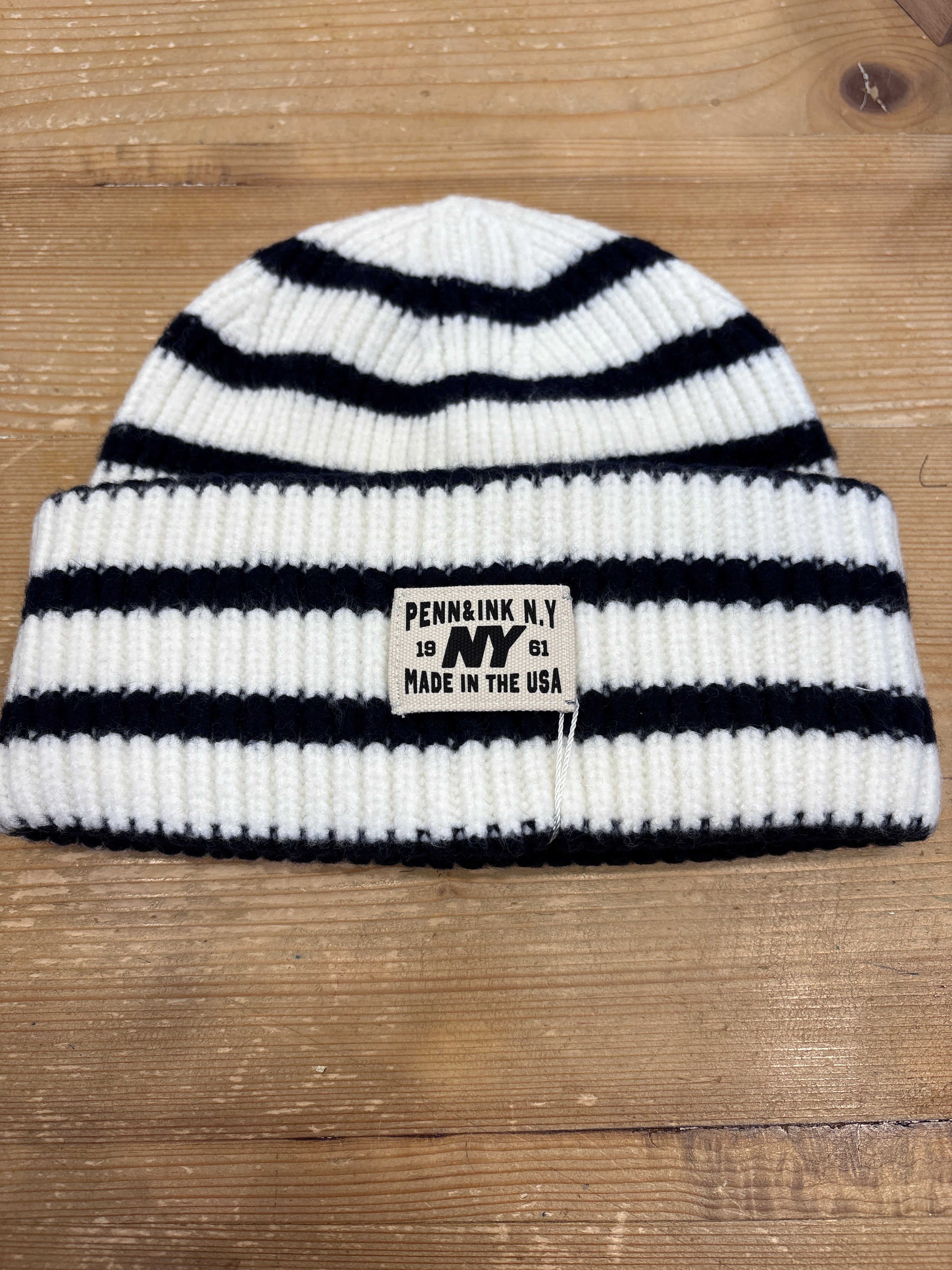 Penn&Ink Mütze Navy Stripe
