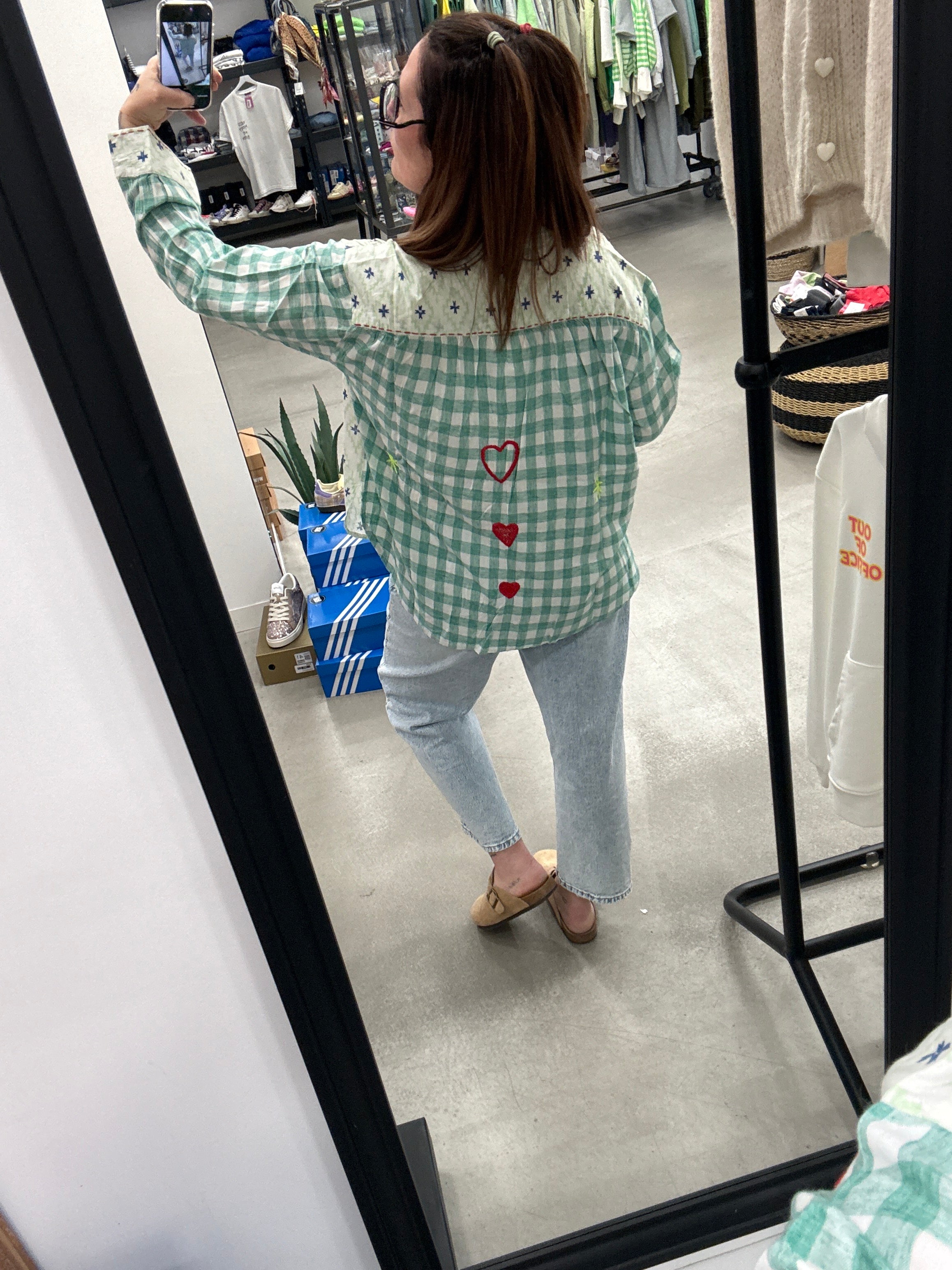 Bluse Hippie green