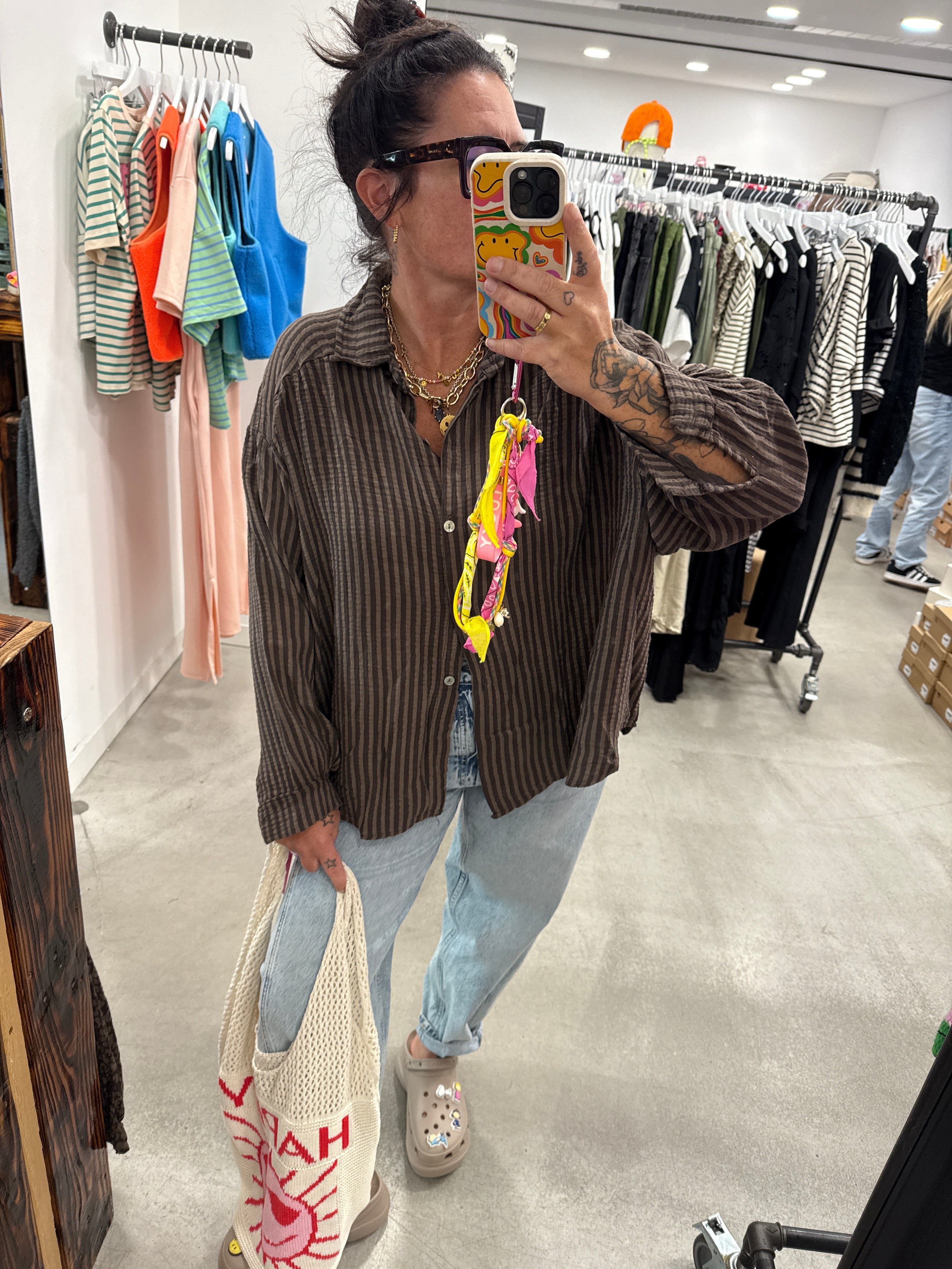 Bluse Musselin Stripe