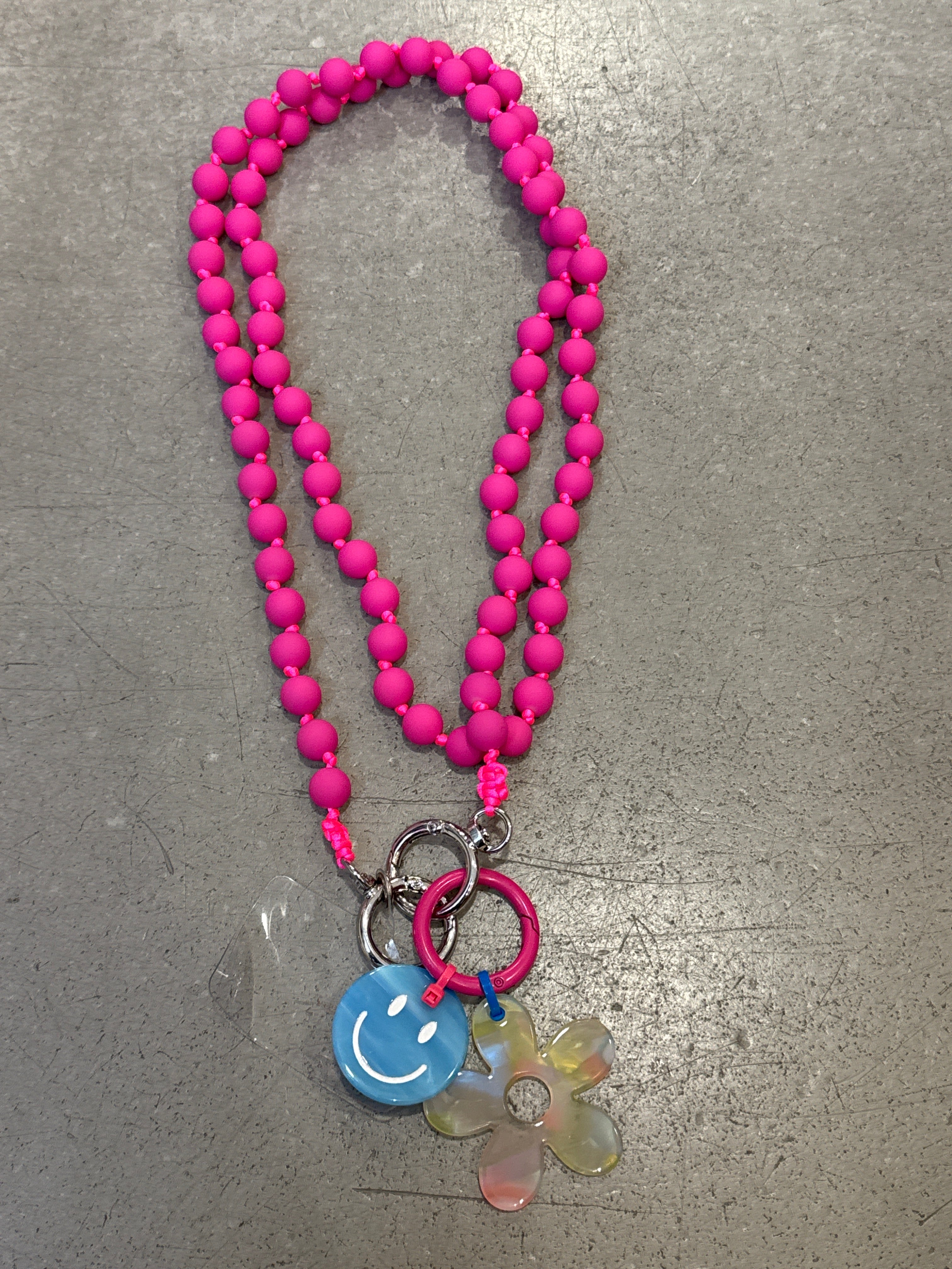 Handykette Smiley Blau
