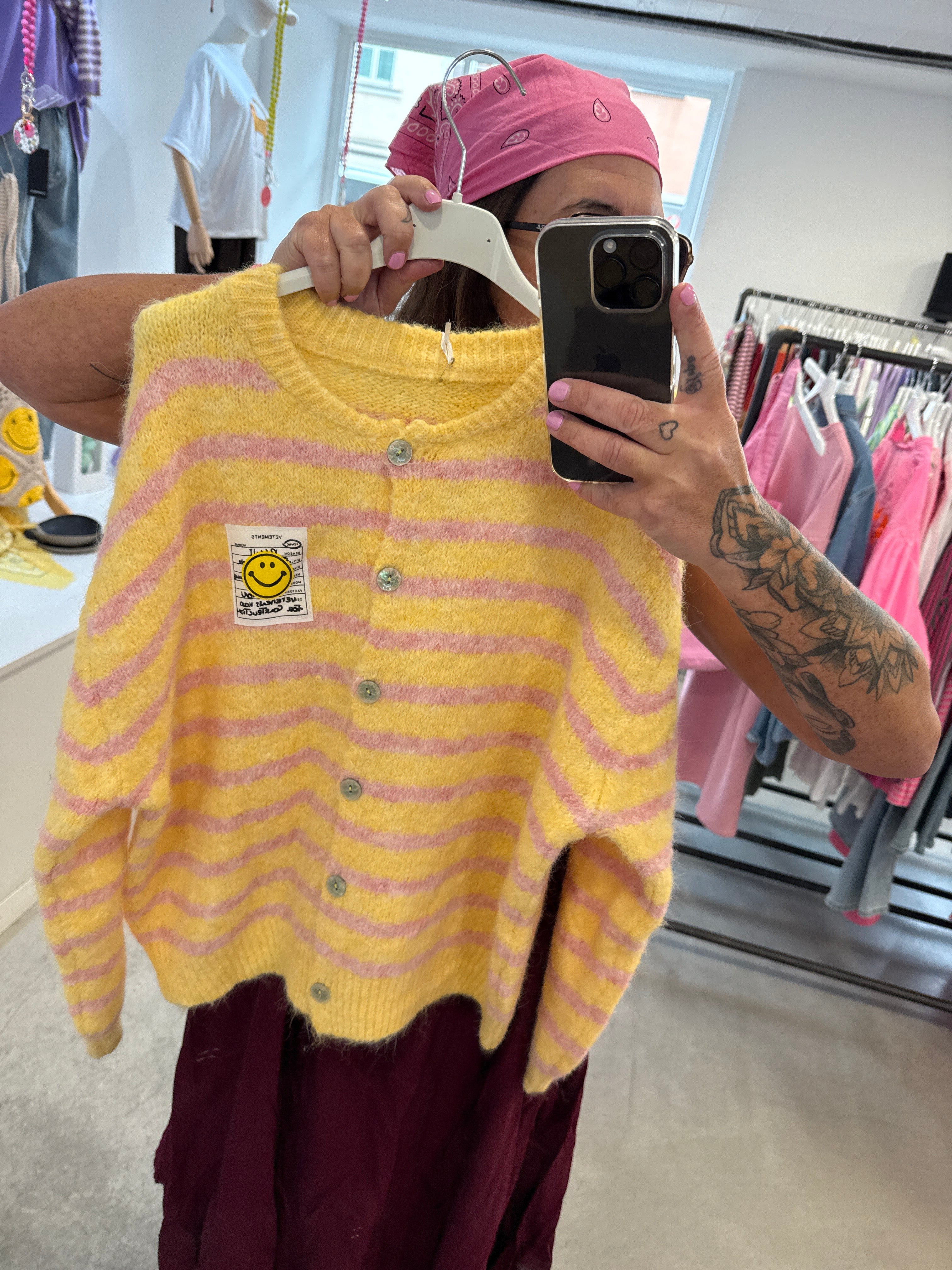 Cardigan Smiley Stripe