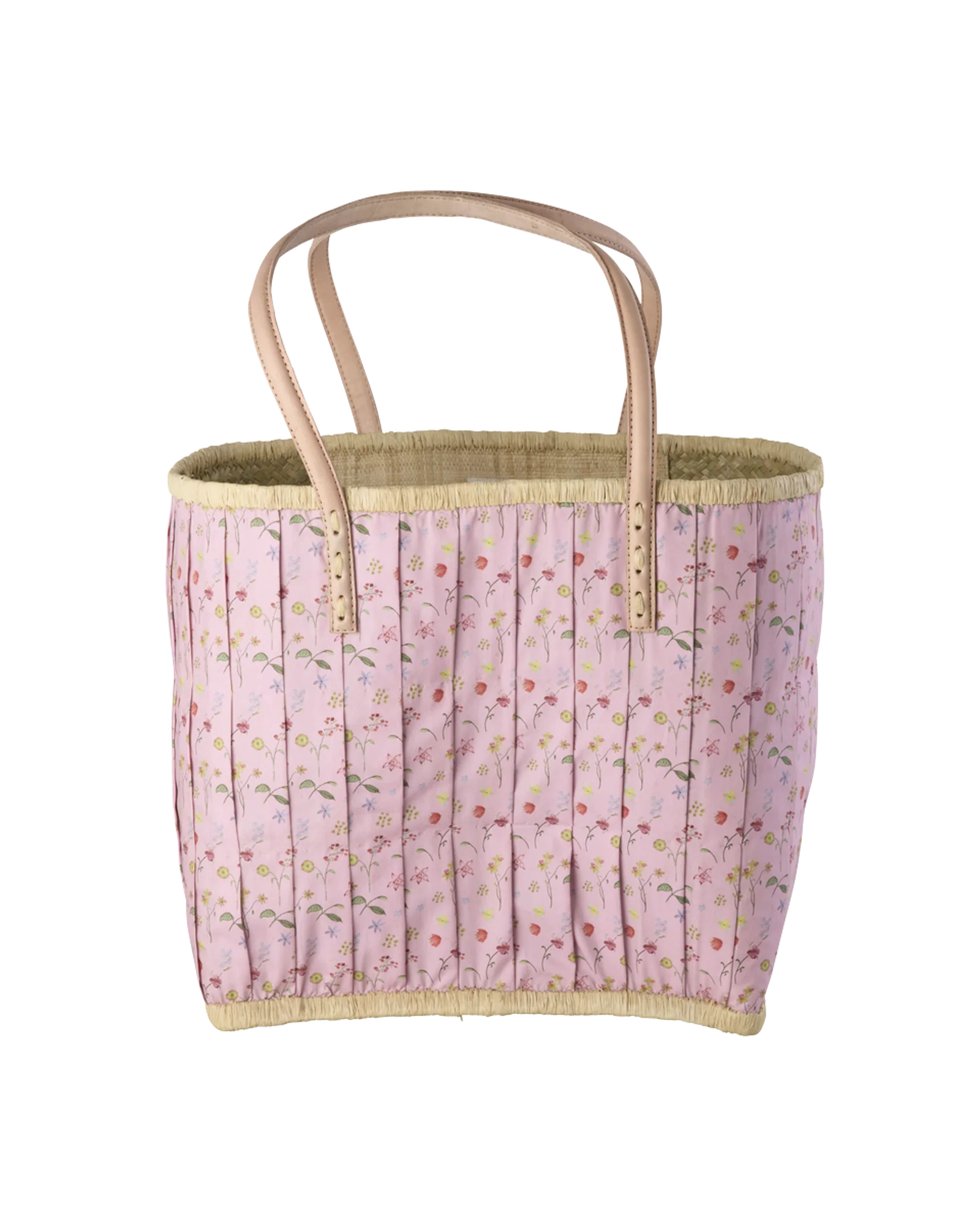 Rice Groß Raffia Tasche - Pink