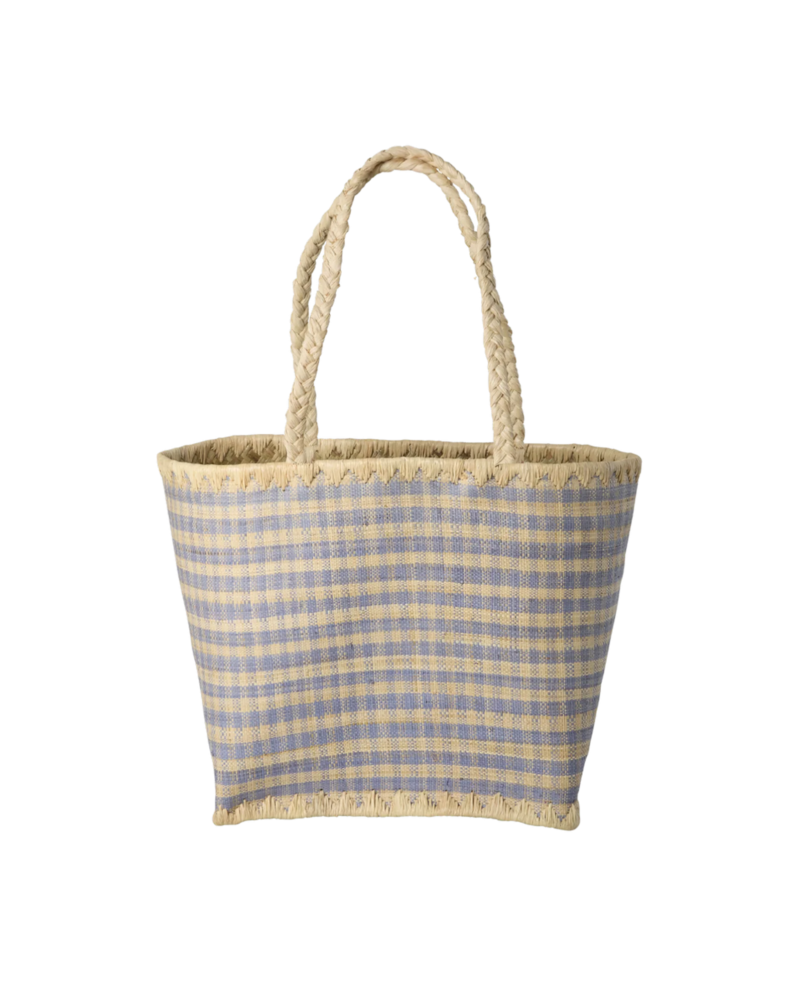 Rice Kleine Raffia Tasche Blau