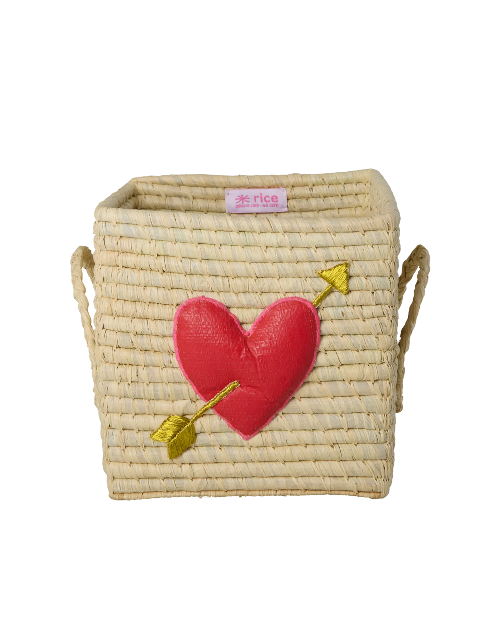 Rice kleiner Raffia Korb Herz
