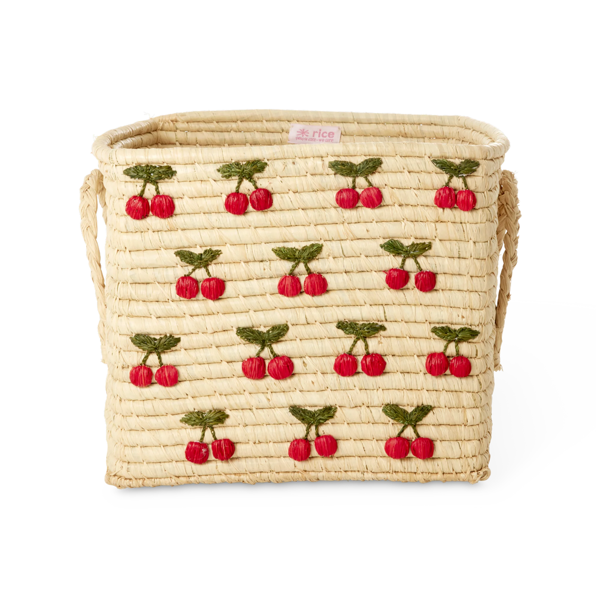 Rice Raffia Aufbewahrungskorb Kirsche
