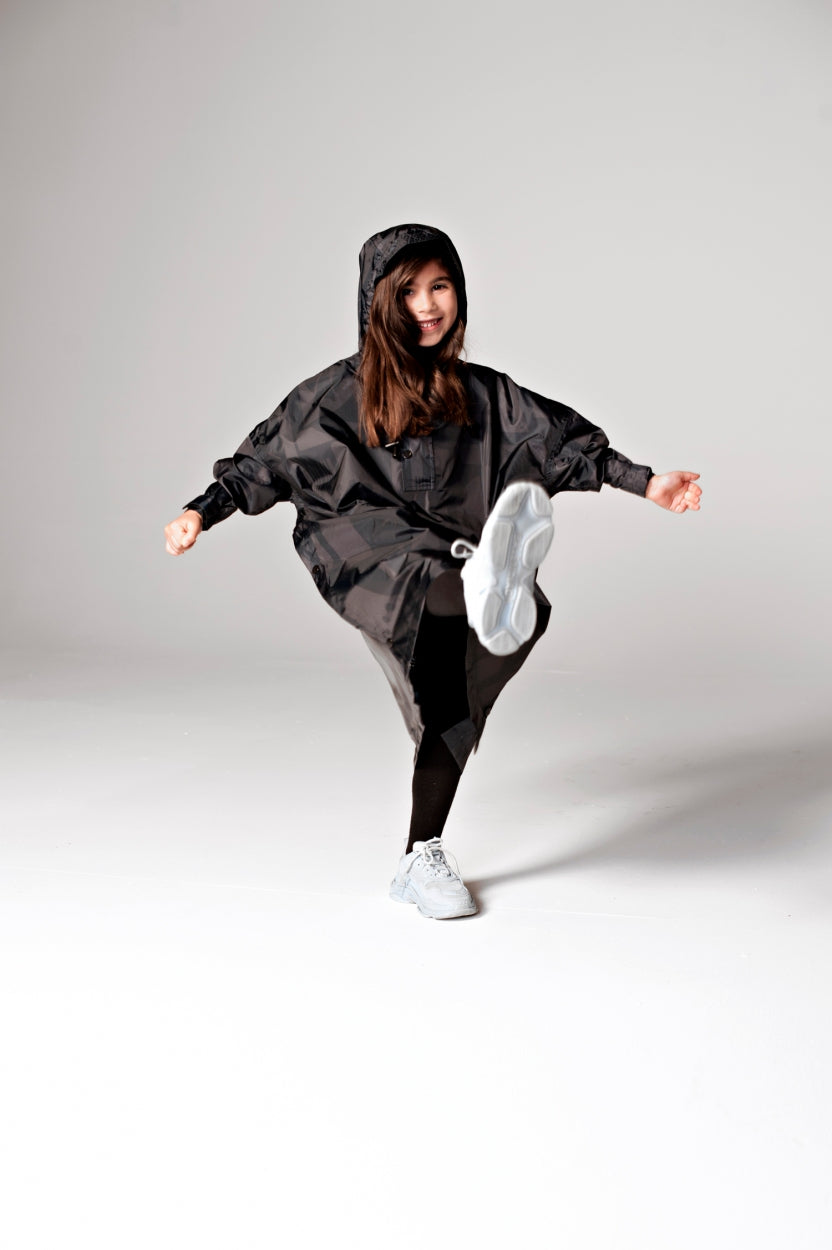 RainKiss Poncho Kids black