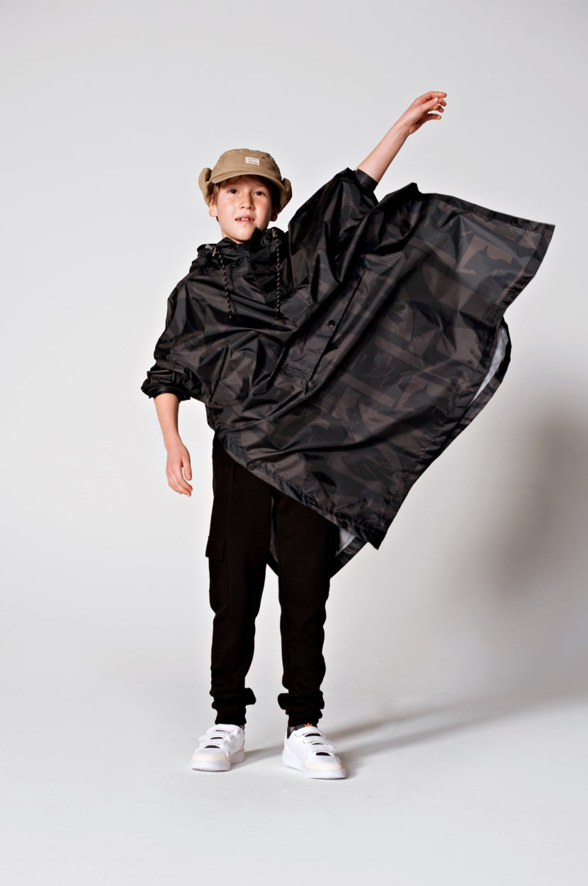 RainKiss Poncho Kids black