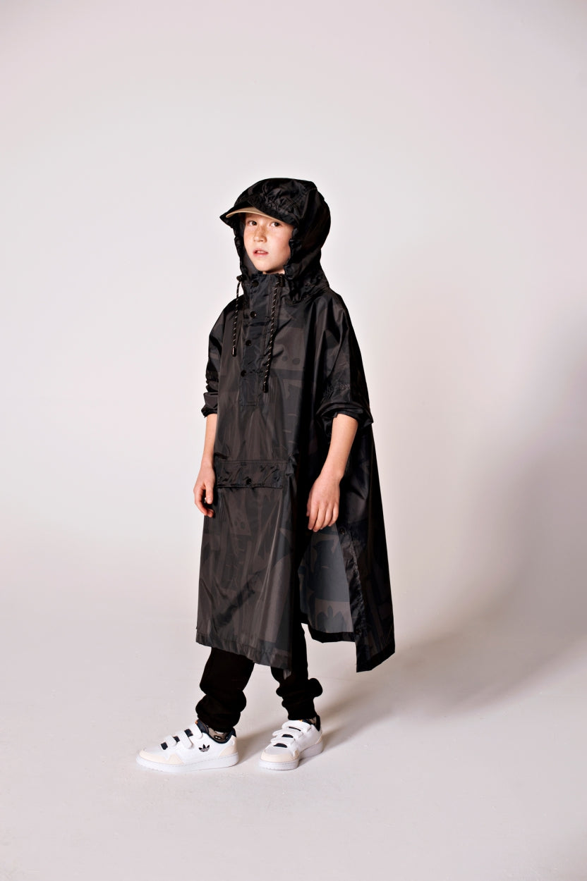 RainKiss Poncho Kids black