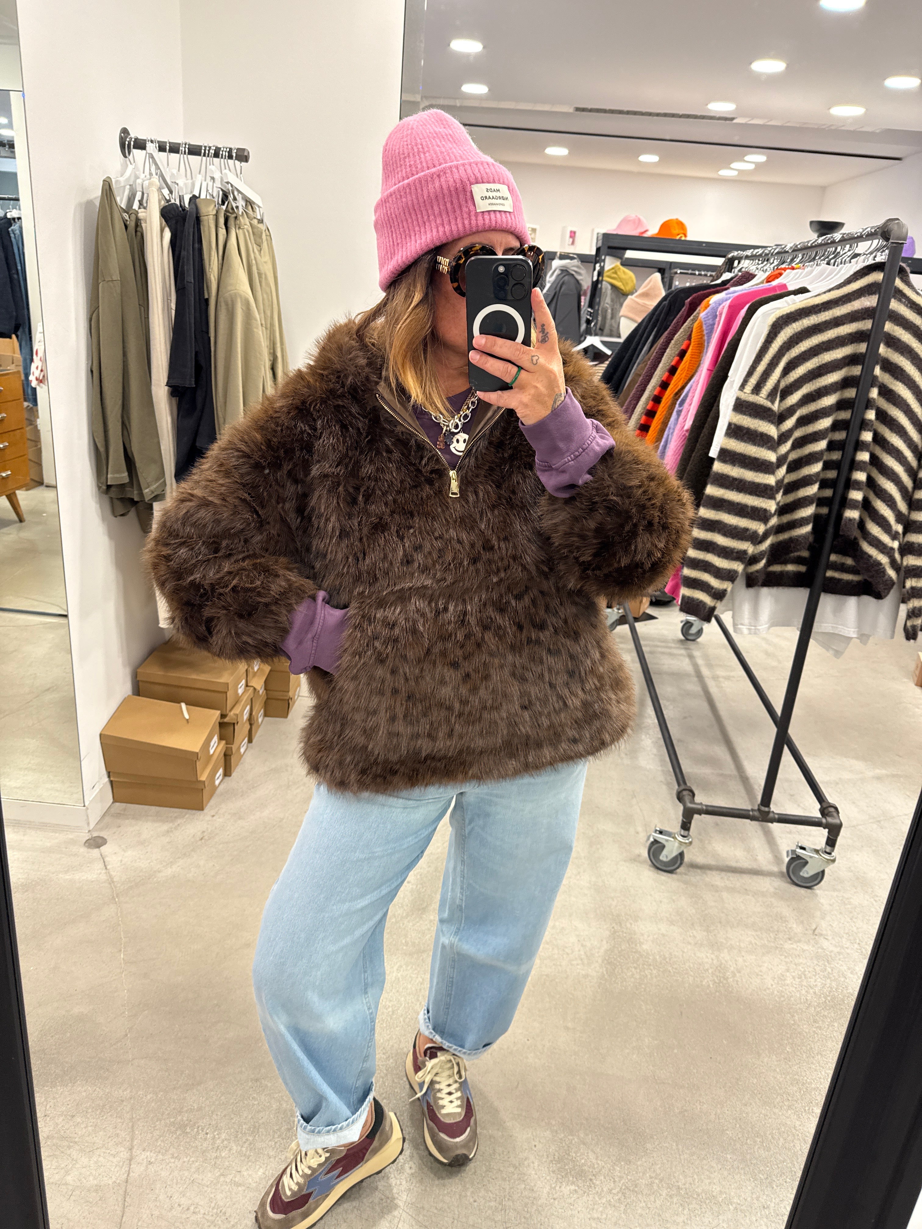 Hoodie Jacke Moka