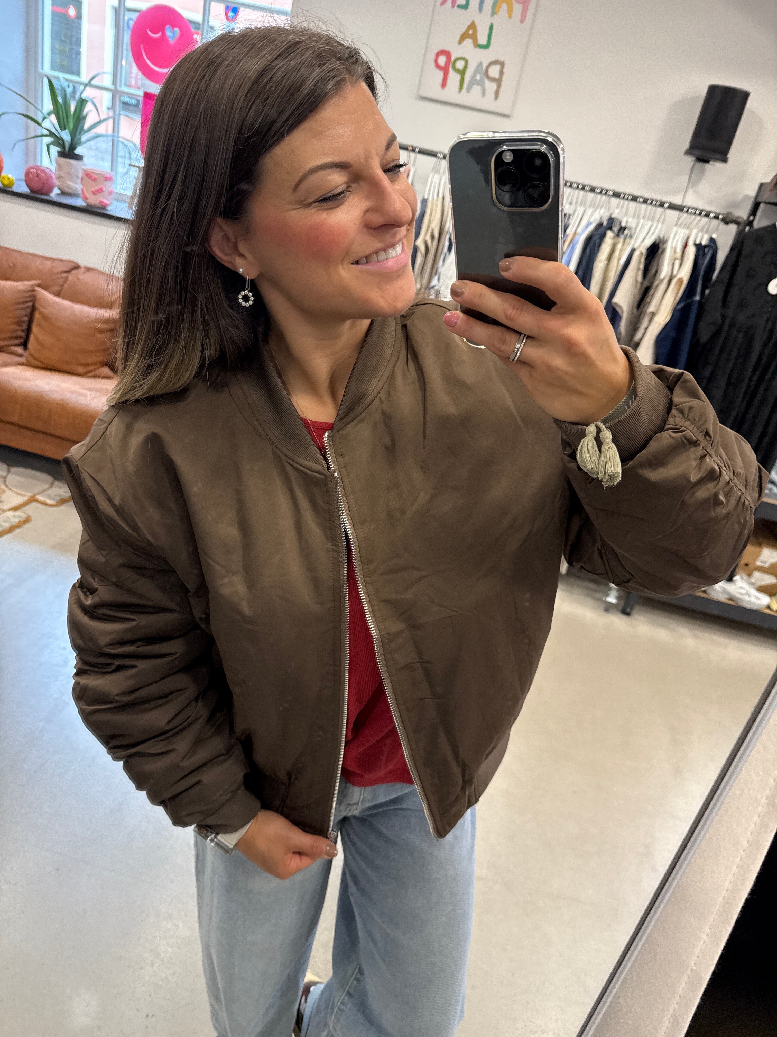 Jacke Bomber Croped Basic