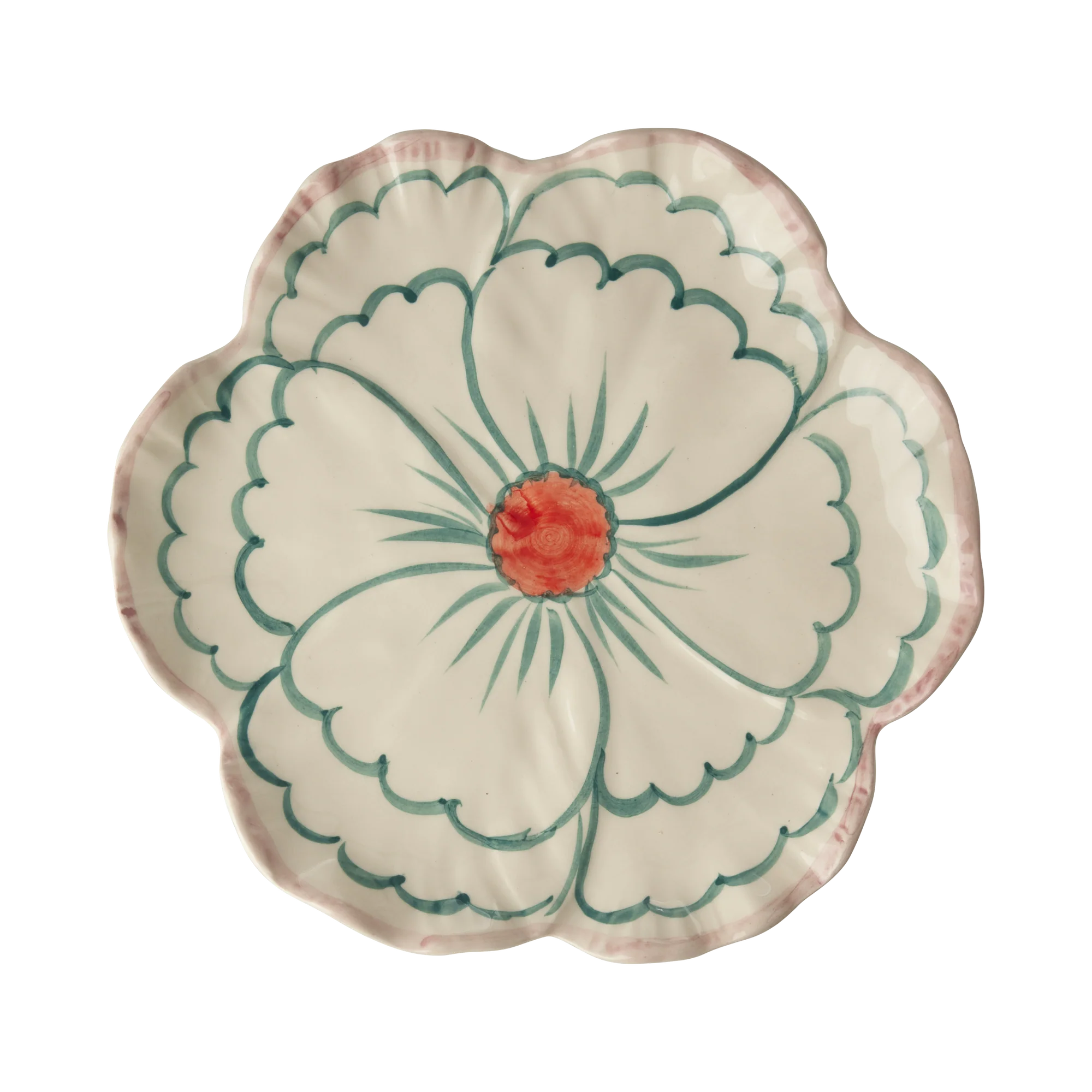 RICE Keramik Beilagenteller Flower