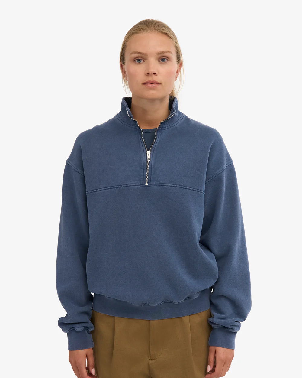 CFS - Quarter Zip- Faded Indigo
