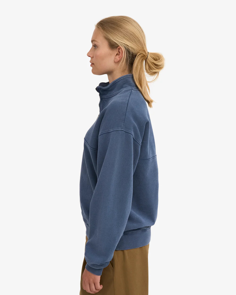 CFS - Quarter Zip- Faded Indigo