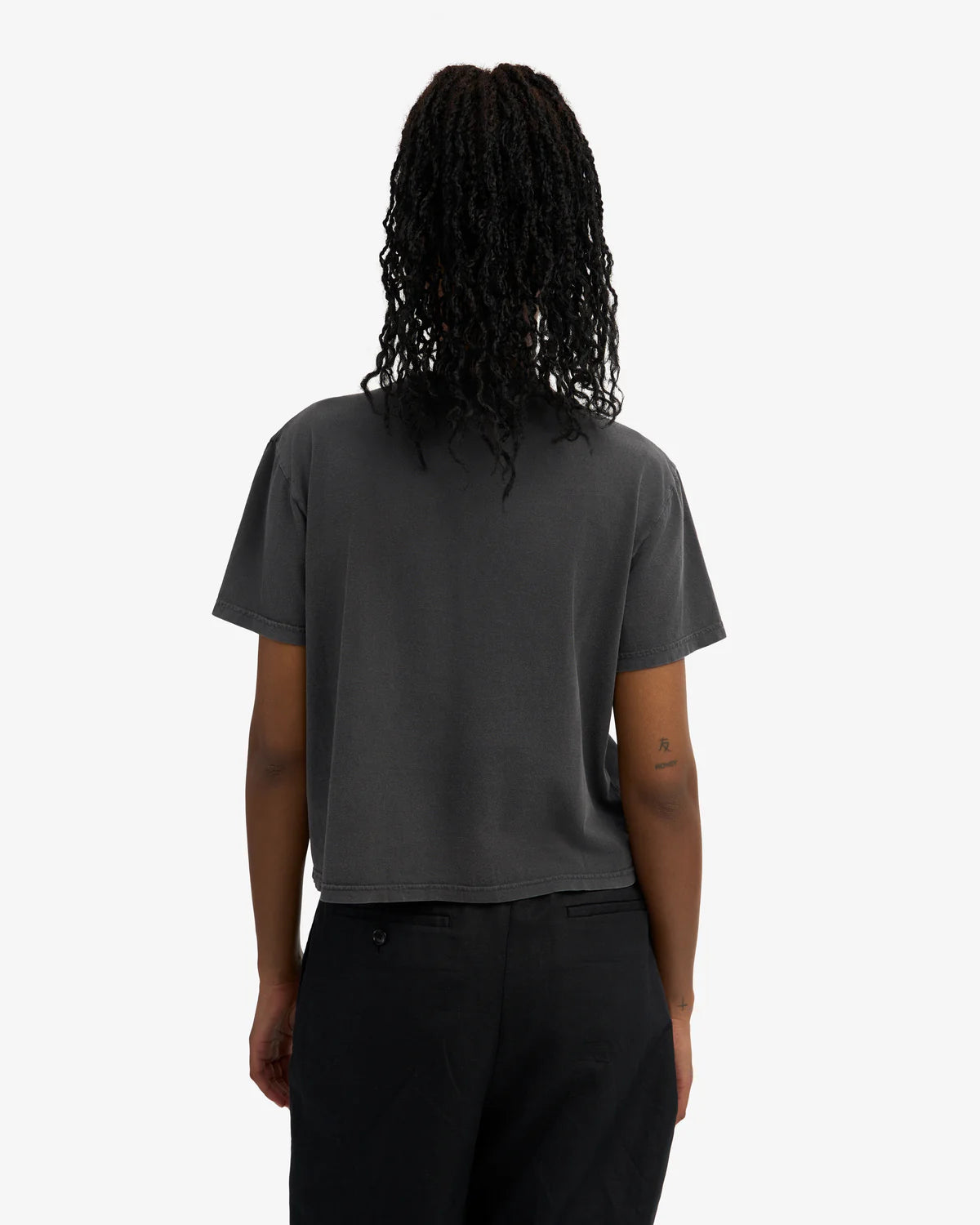 CFS Boxy Crop Tee - Faded Black