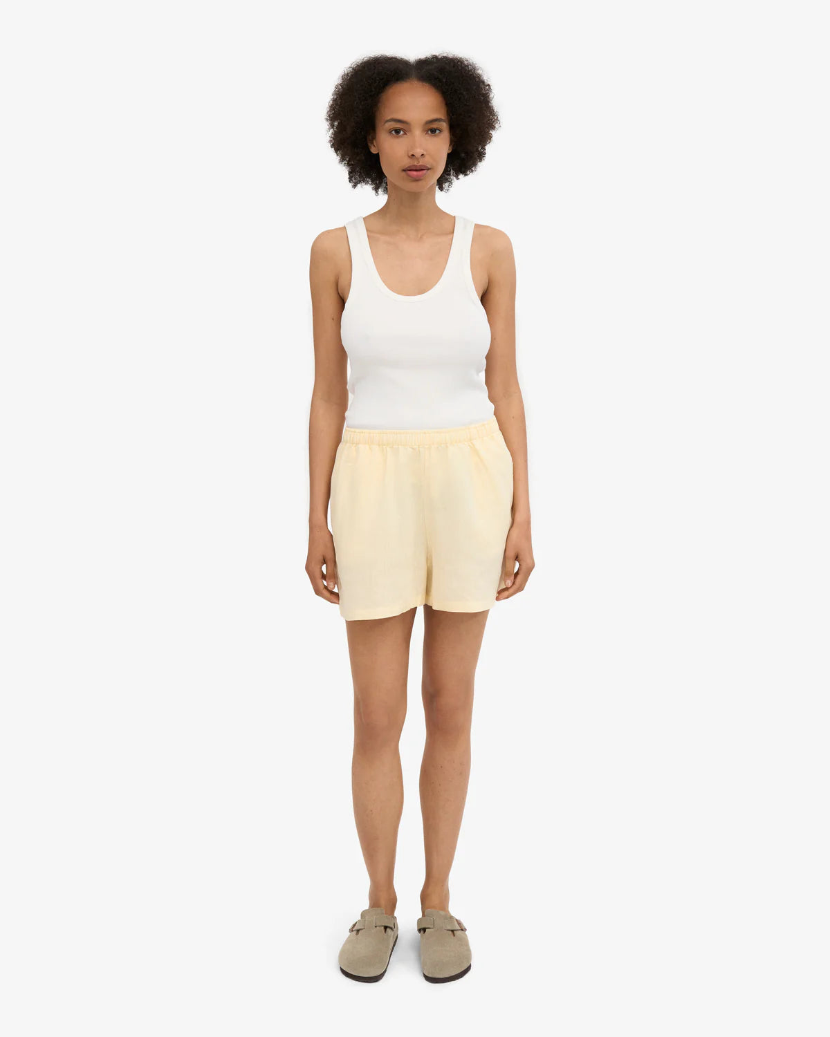 CFS Linen Shorts - Soft Yellow