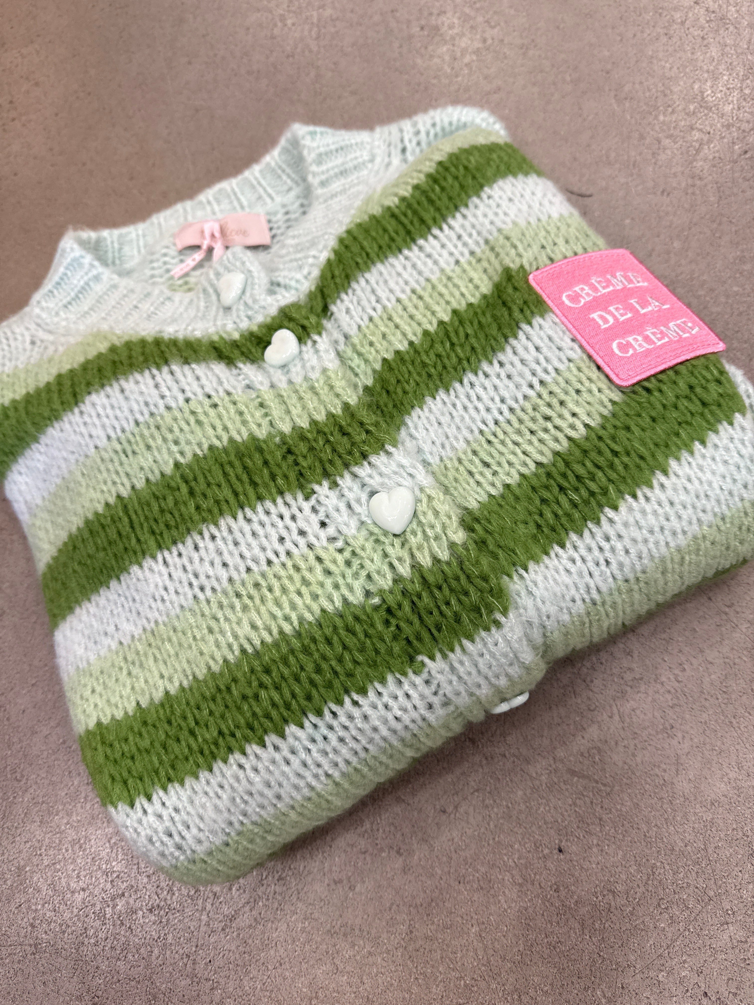 Cardigan Creme stripe