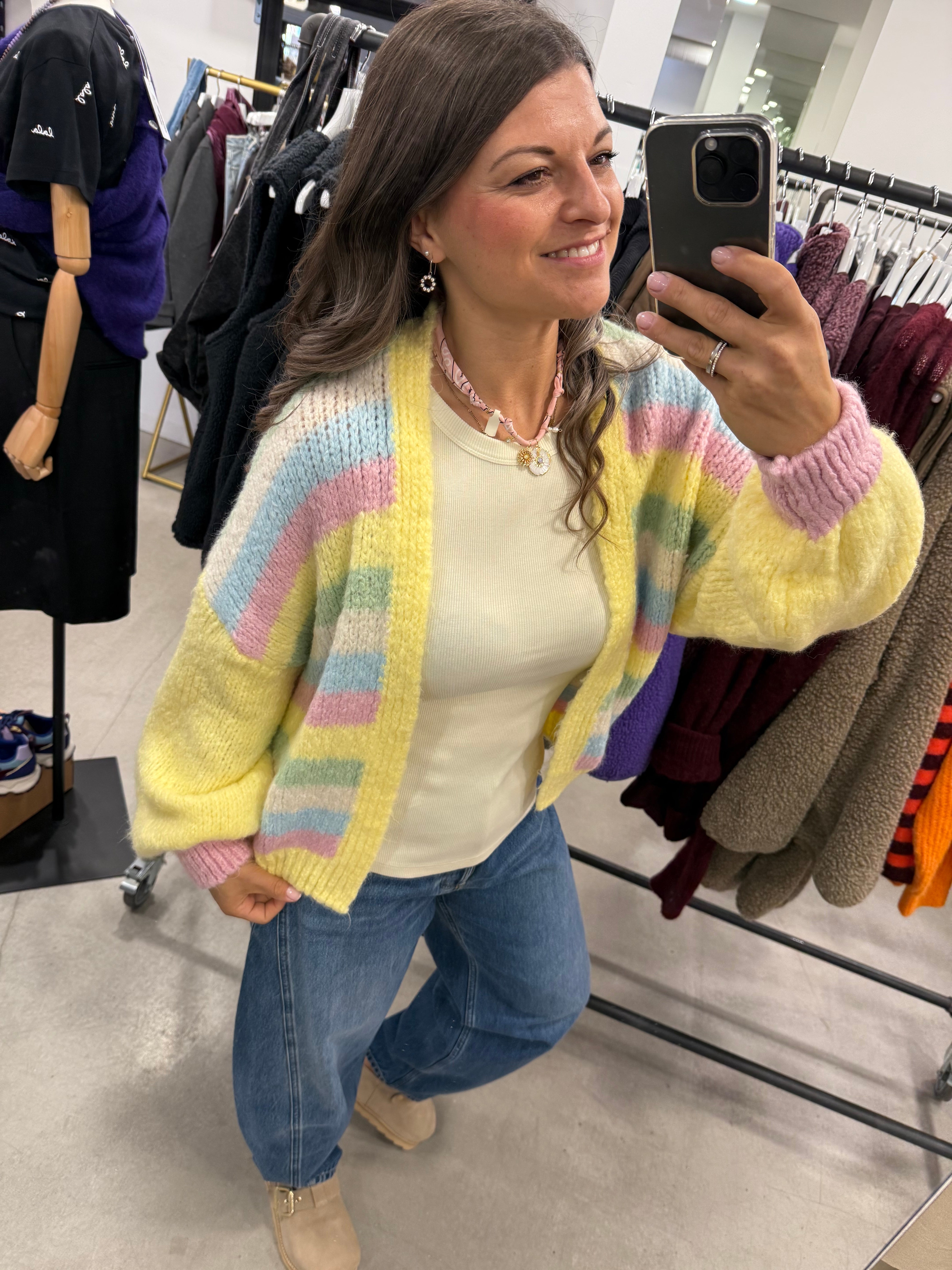 Cardigan Pastell Stripe