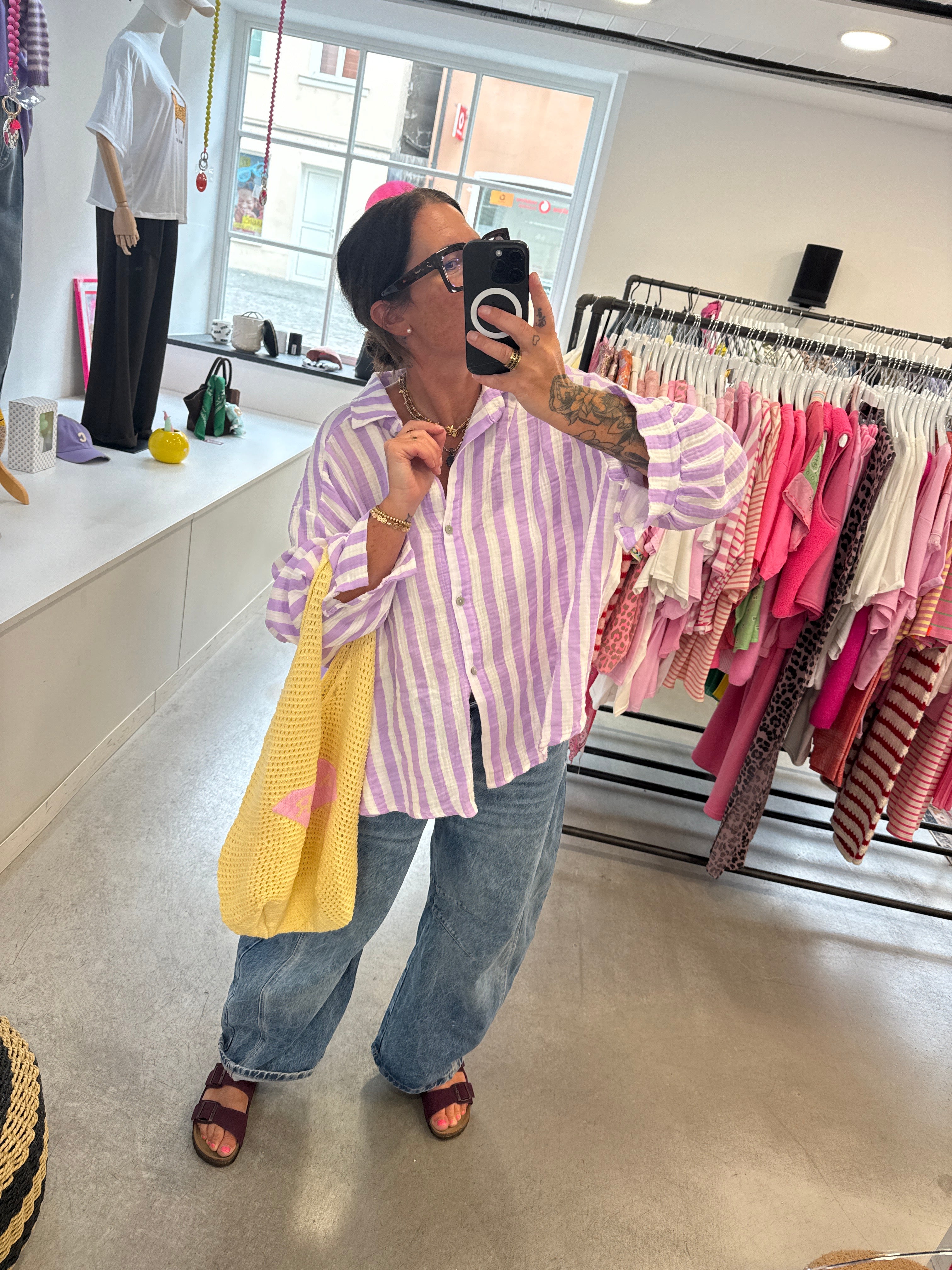 Bluse Musselin Stripe