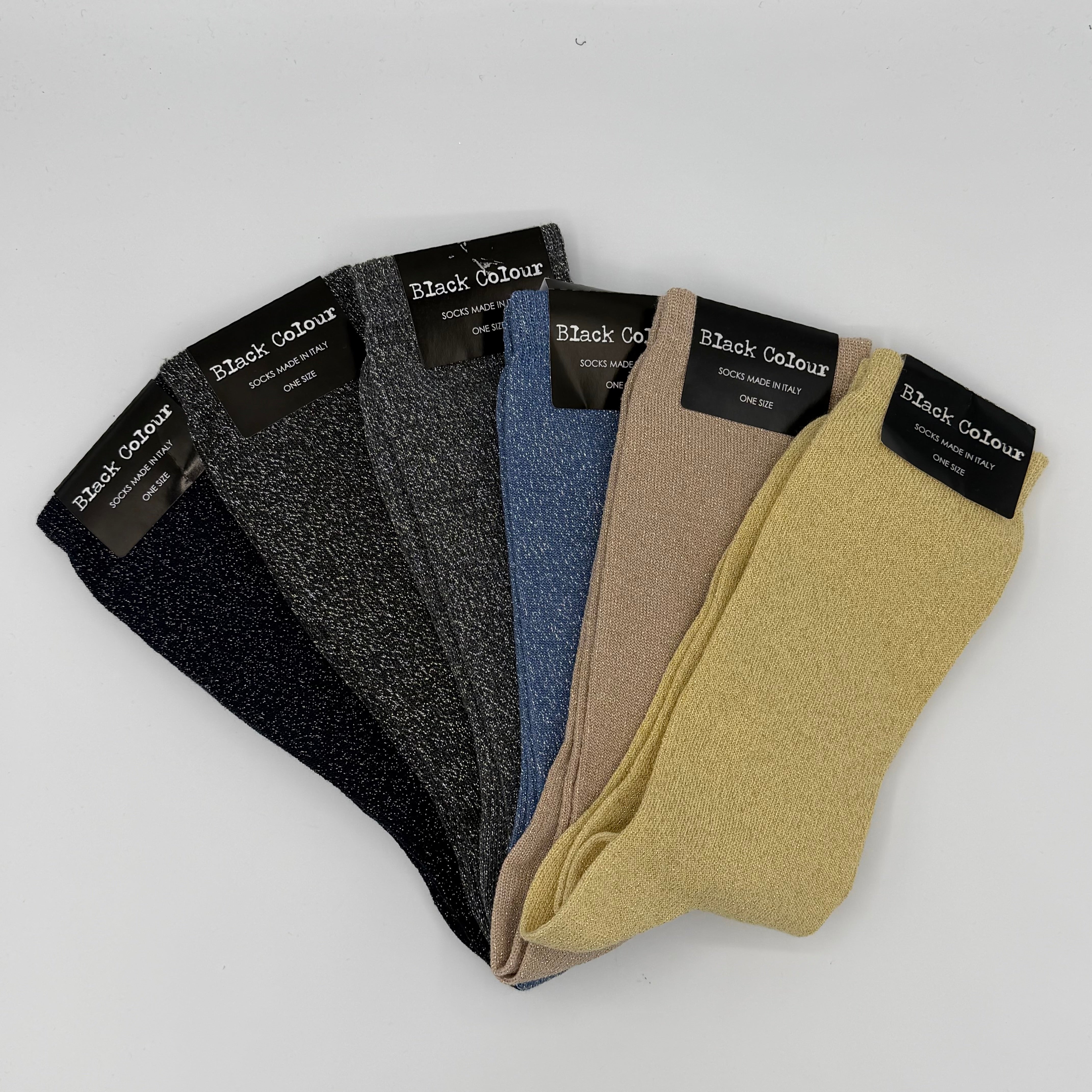 Socken Black Colour Glitzer