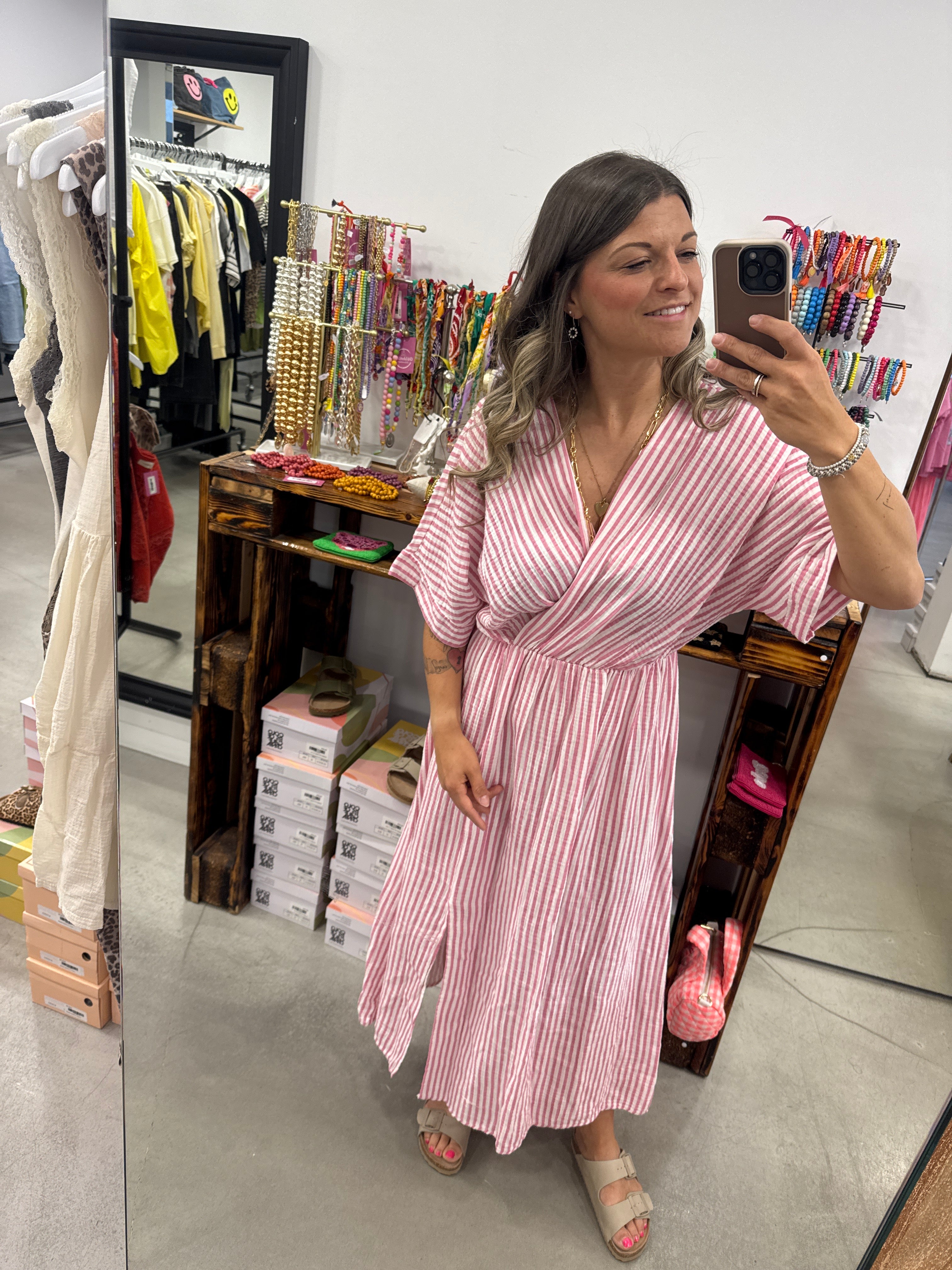 Kleid Stripe Crossover