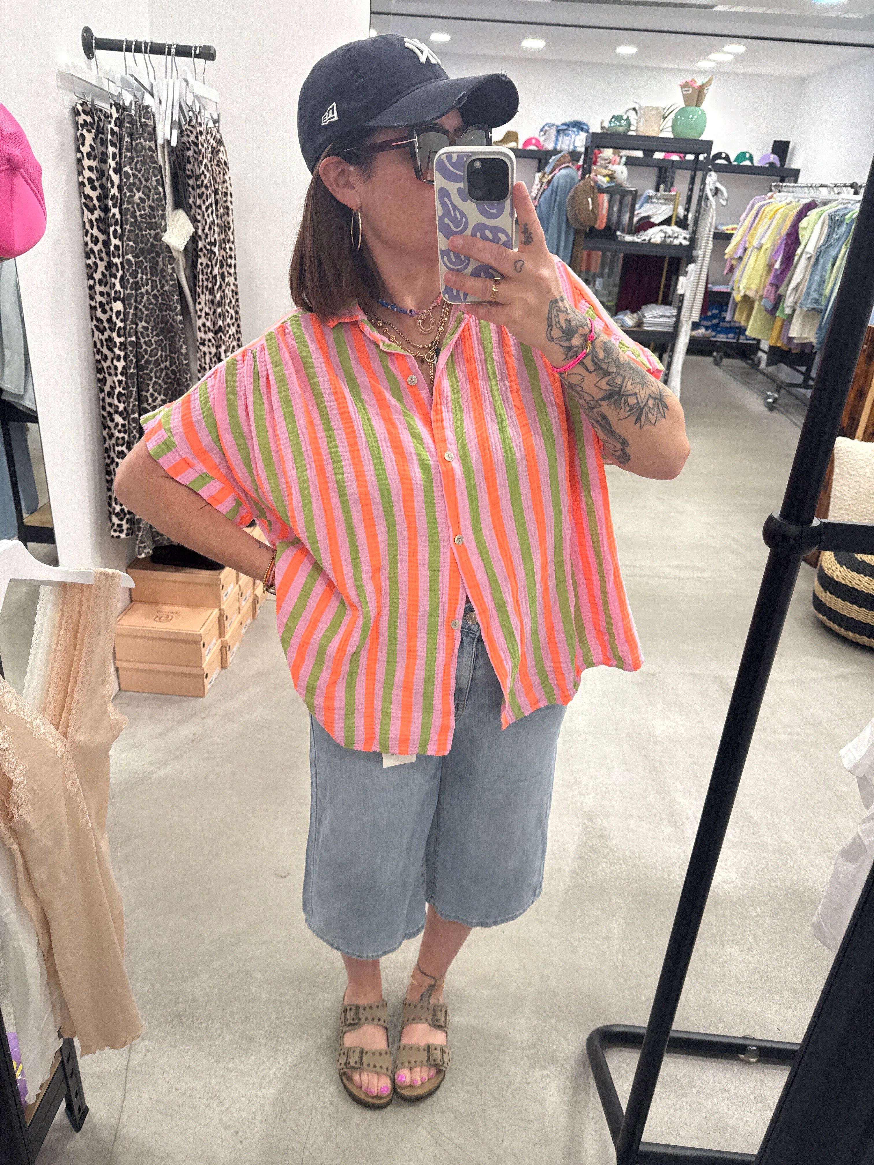 Bluse Musselin Stripe