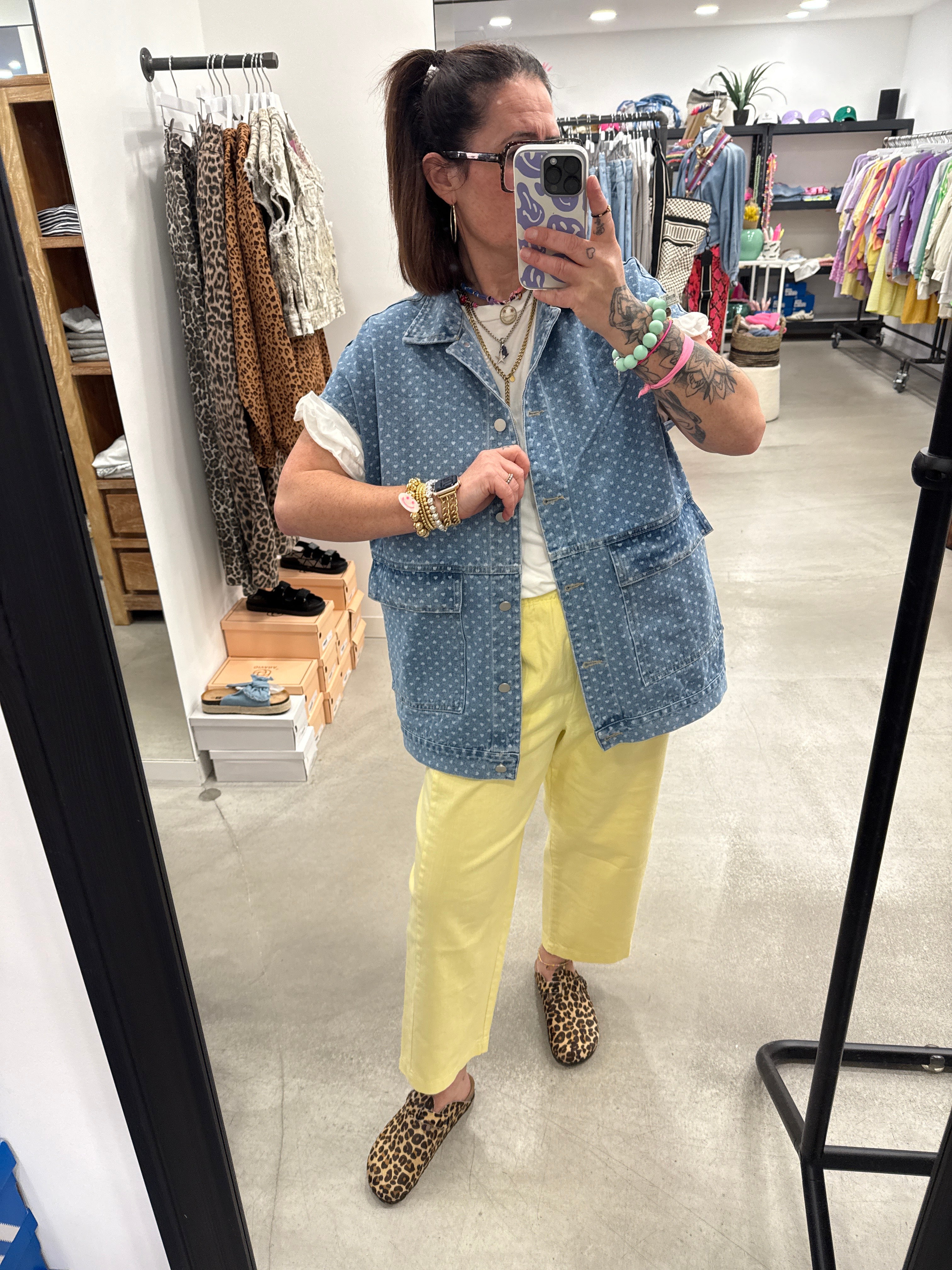 Weste Denim Heart