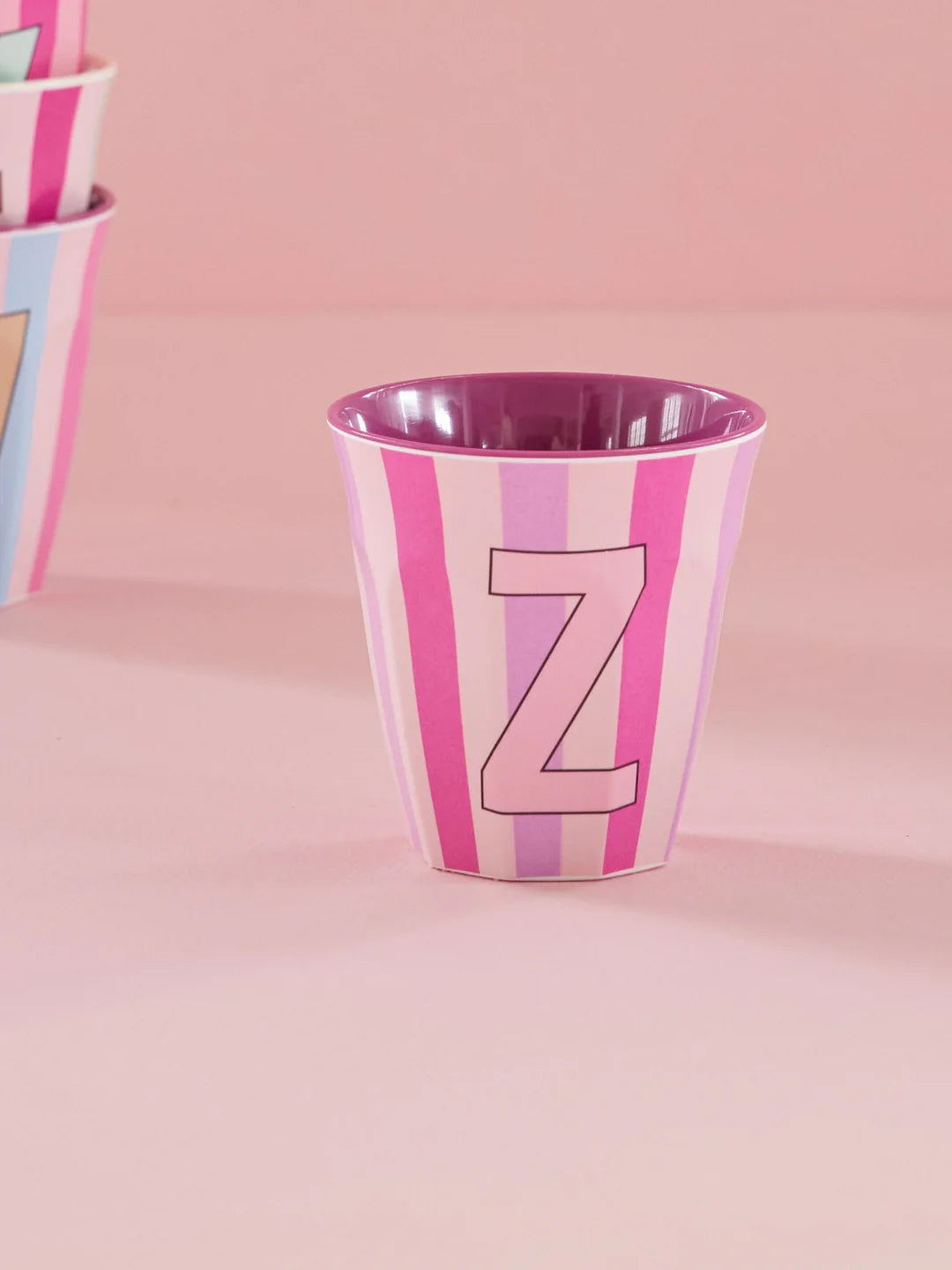 Rice Becher A-Z Rosa Stripe