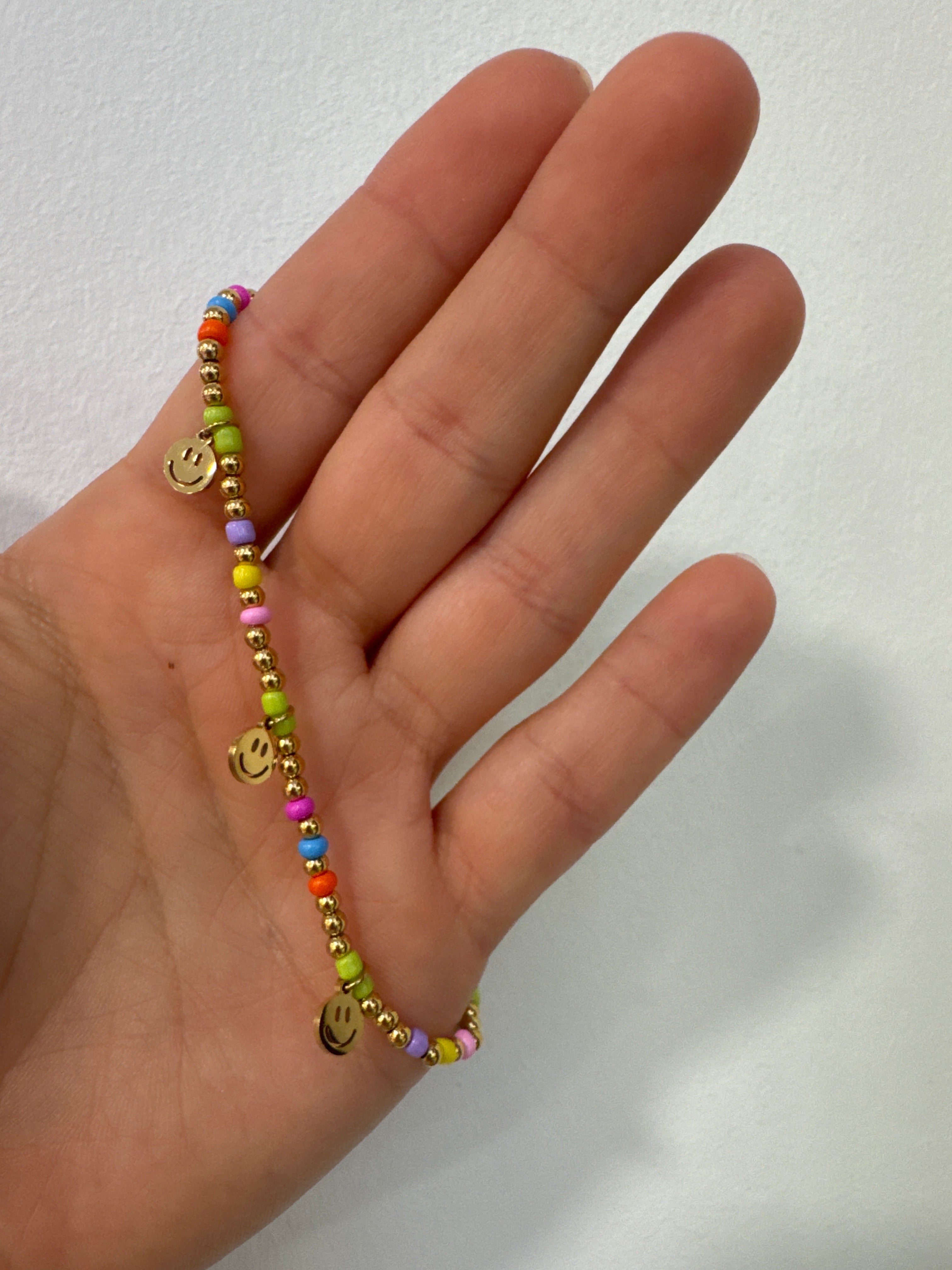 Fusskettchen Smiley bunt