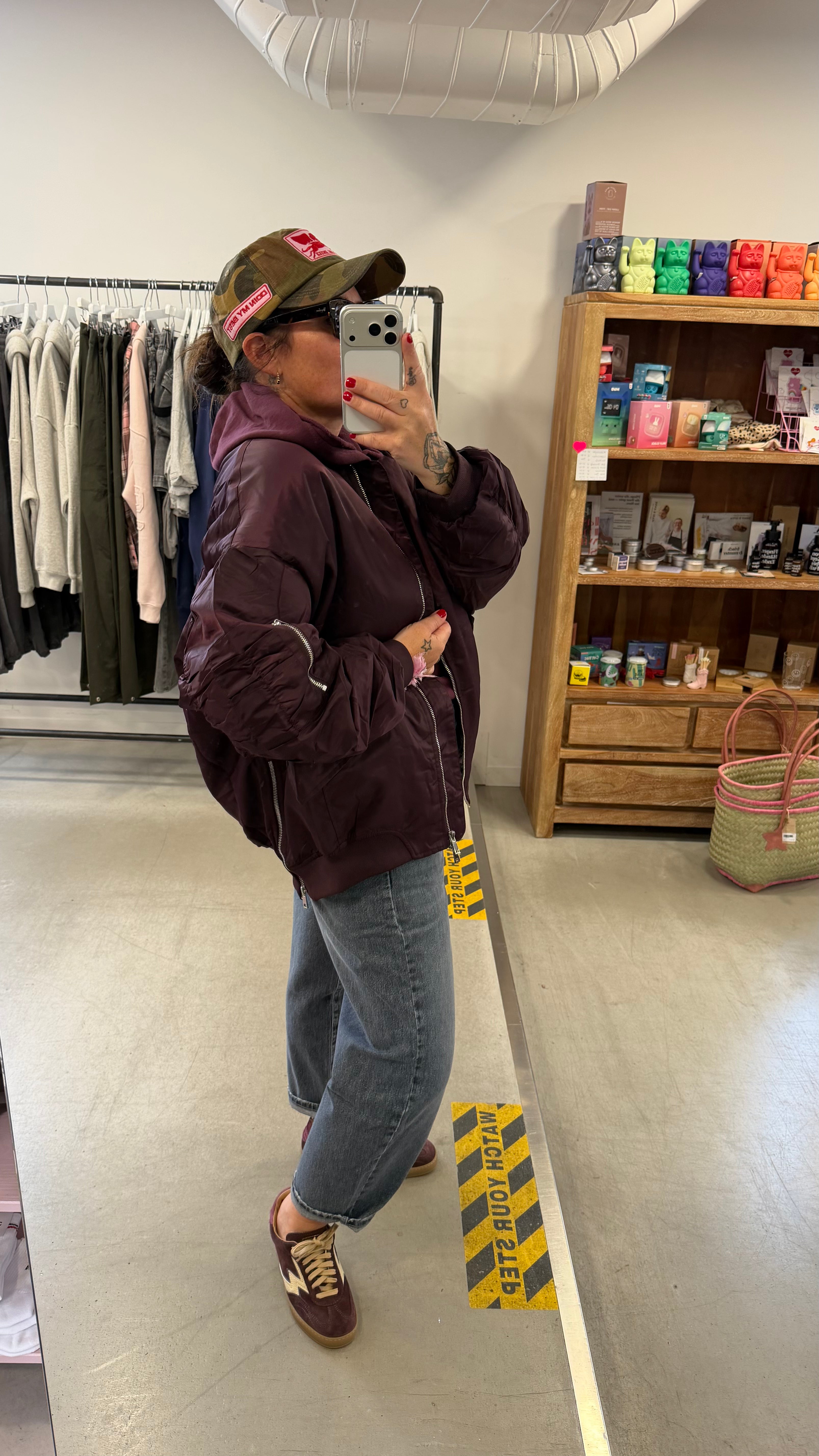 Jacke Bomber Bordeaux
