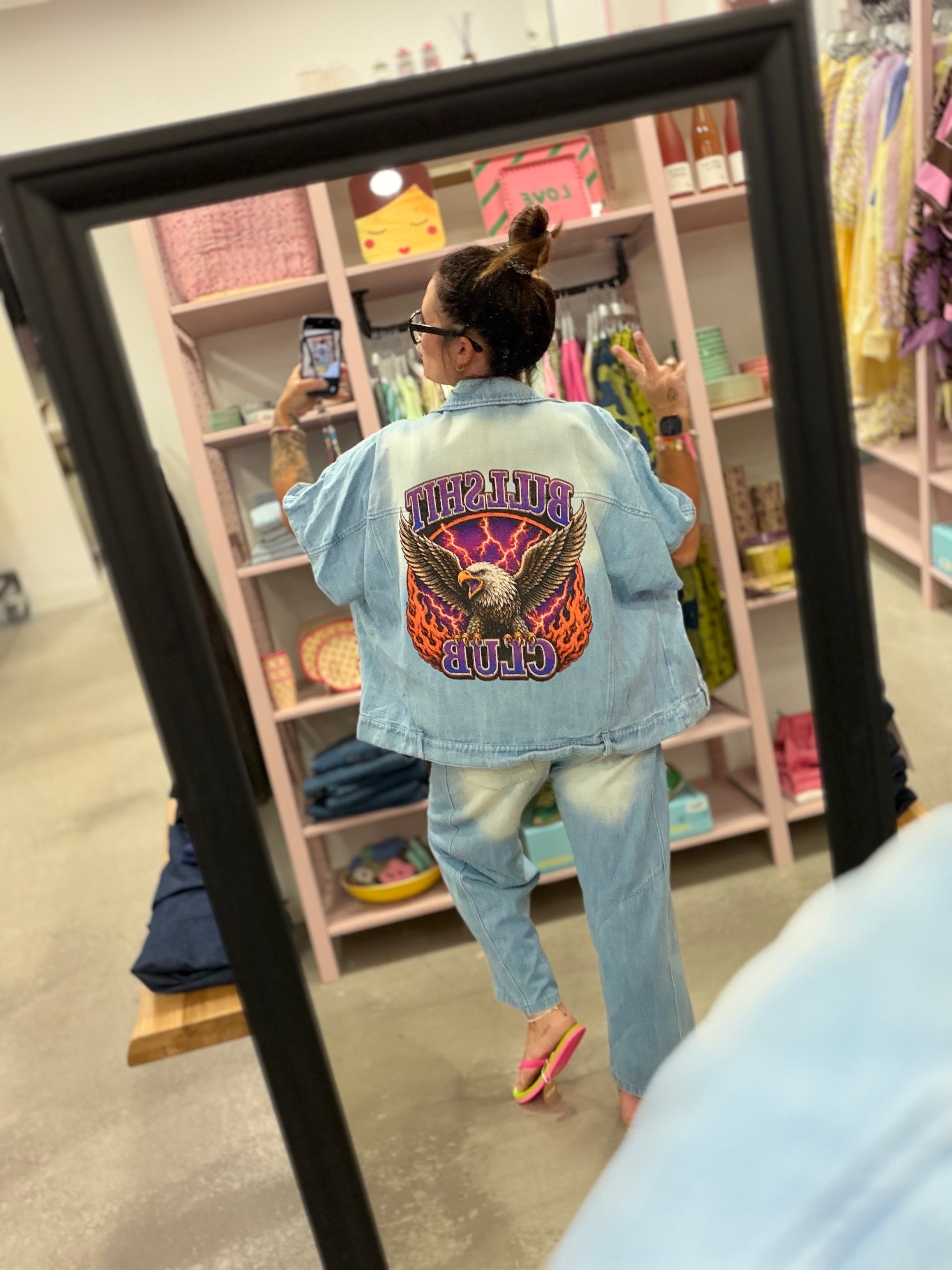 Weste Denim Bullshit Club