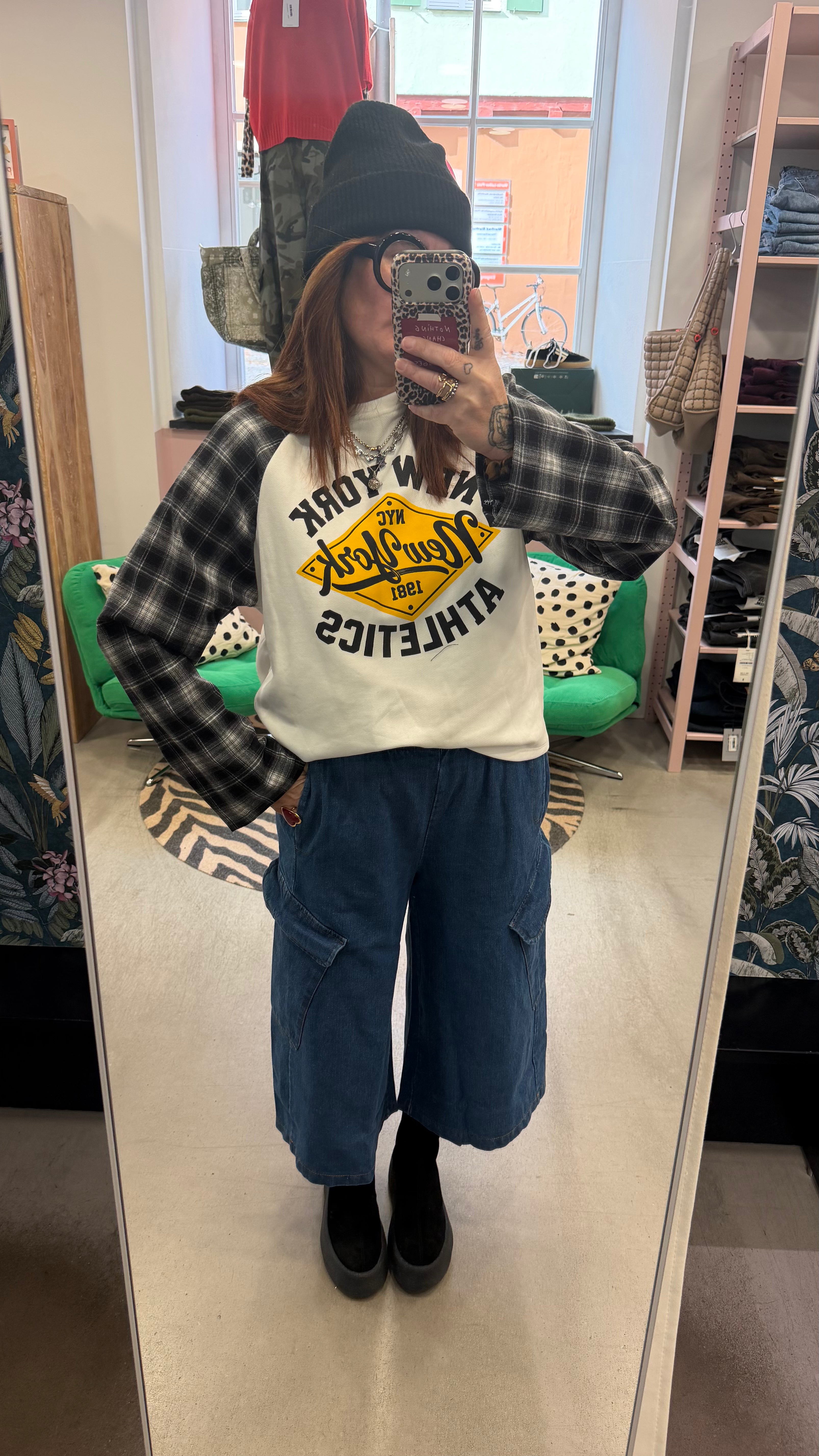 Longsleeve New York kariert